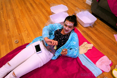 About To Get Up To Have Some Chocolate While Her Face Masque Is On. About To Get Up To Have Some Chocolate While Her Face Masque Is On.