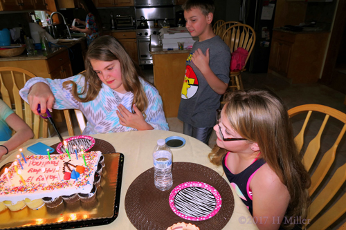 Birthday Cake Candles Being Lit By Paulina! Birthday Cake Candles Being Lit By Paulina!