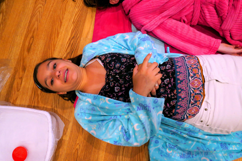 Lying On The Comfy Kids Facial Mat! Lying On The Comfy Kids Facial Mat!