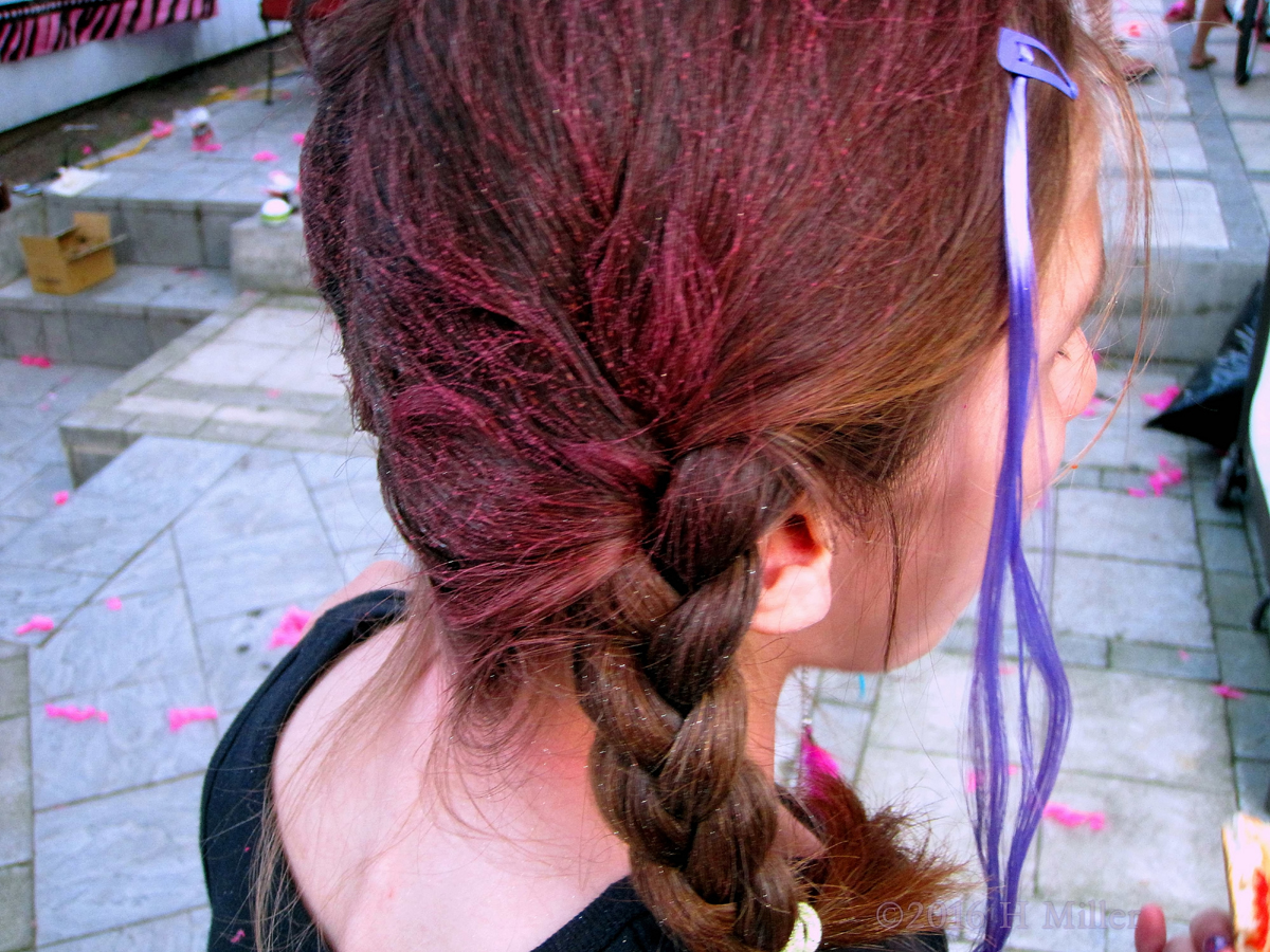 Awesome Temporary Red Hair Dye And Side Braid 