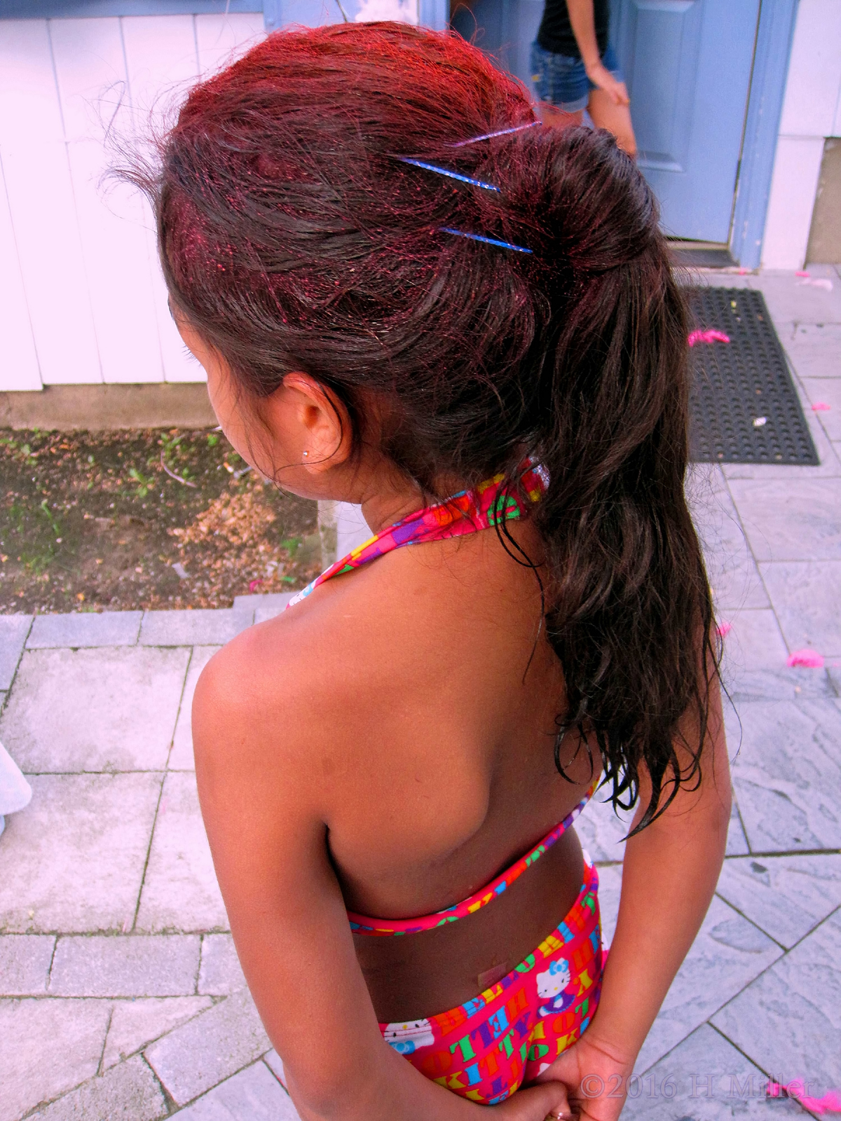 Cute Temporary Red Hair Dye And Glitter For Girls 