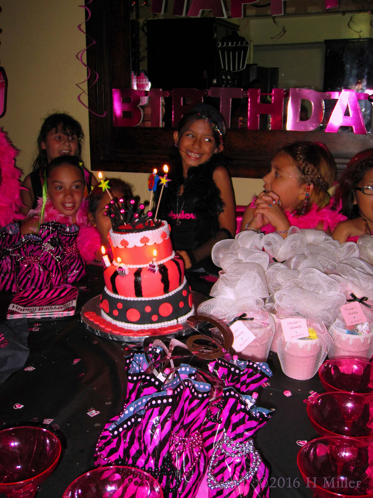 Fierce Party Decorations And Cake At The Spa Party For Girls 