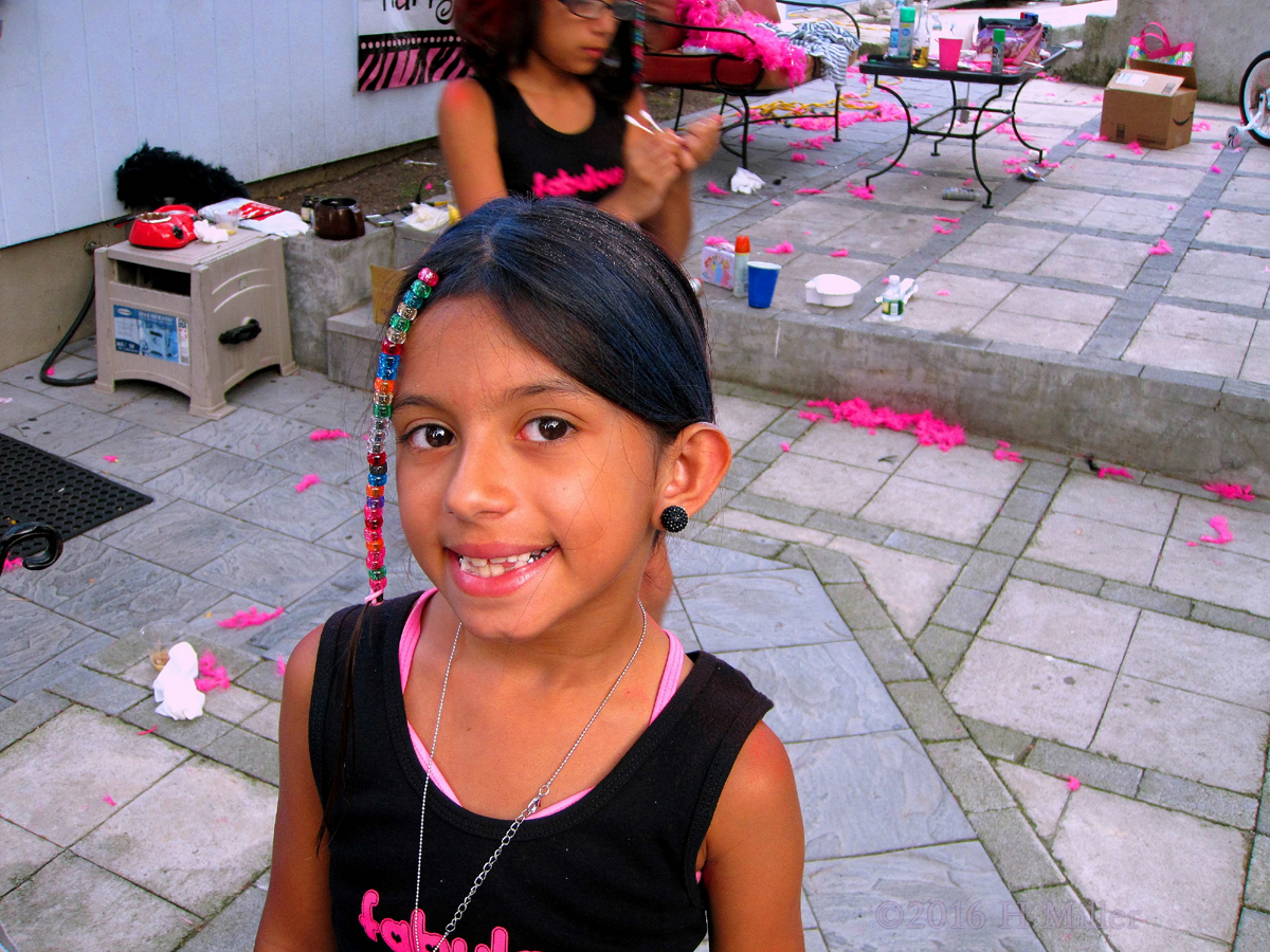 Temporary Hair Color And Beads With A Smile!