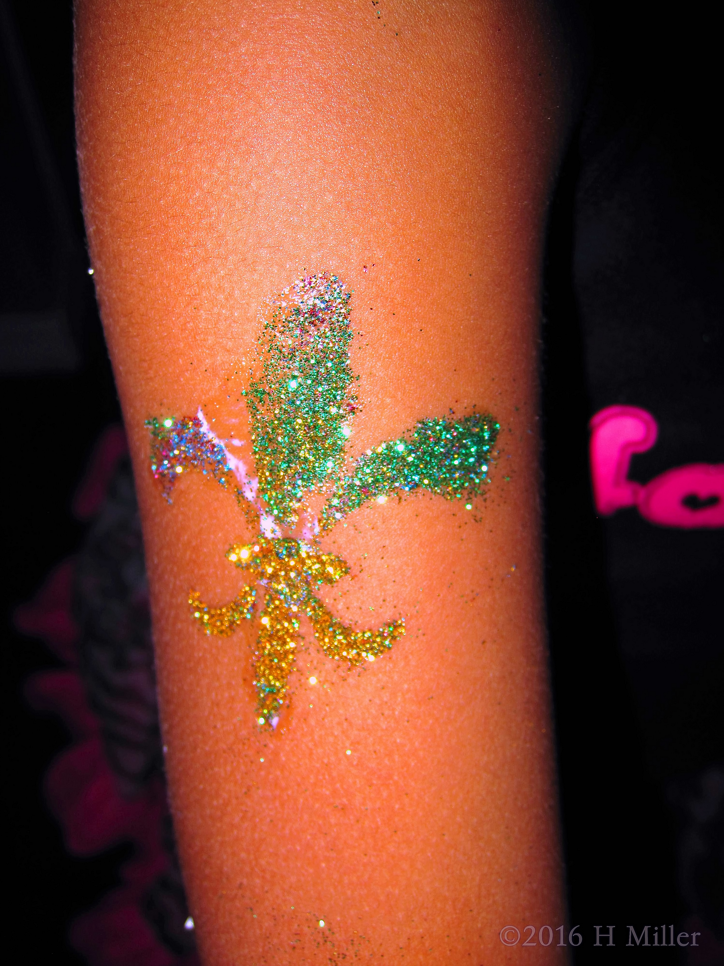 Cute Green And Yellow Fleur De Lis Tattoo Cute Green And Yellow Fleur De Lis Tattoo