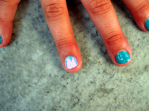 Blue And Silver Kids Mini Mani Blue And Silver Kids Mini Mani