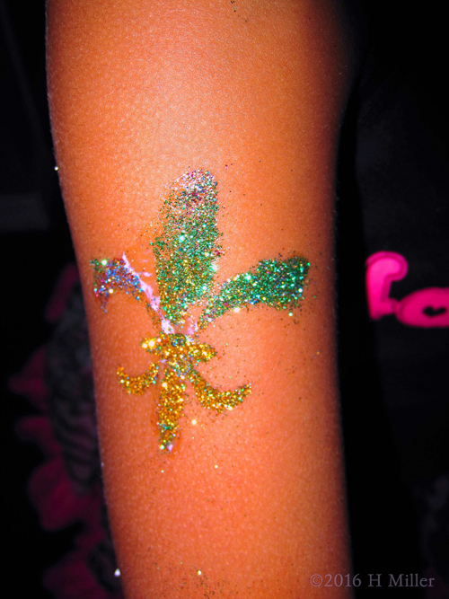 Cute Green And Yellow Fleur De Lis Tattoo Cute Green And Yellow Fleur De Lis Tattoo