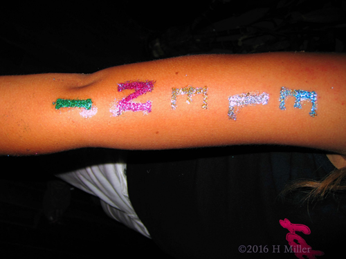 Cute Rainbow Glitter Tattoo!