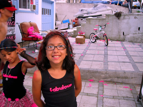 Cute Temporary Hair Dye And Beads At The Home Kids Spa Part Cute Temporary Hair Dye And Beads At The Home Kids Spa Part