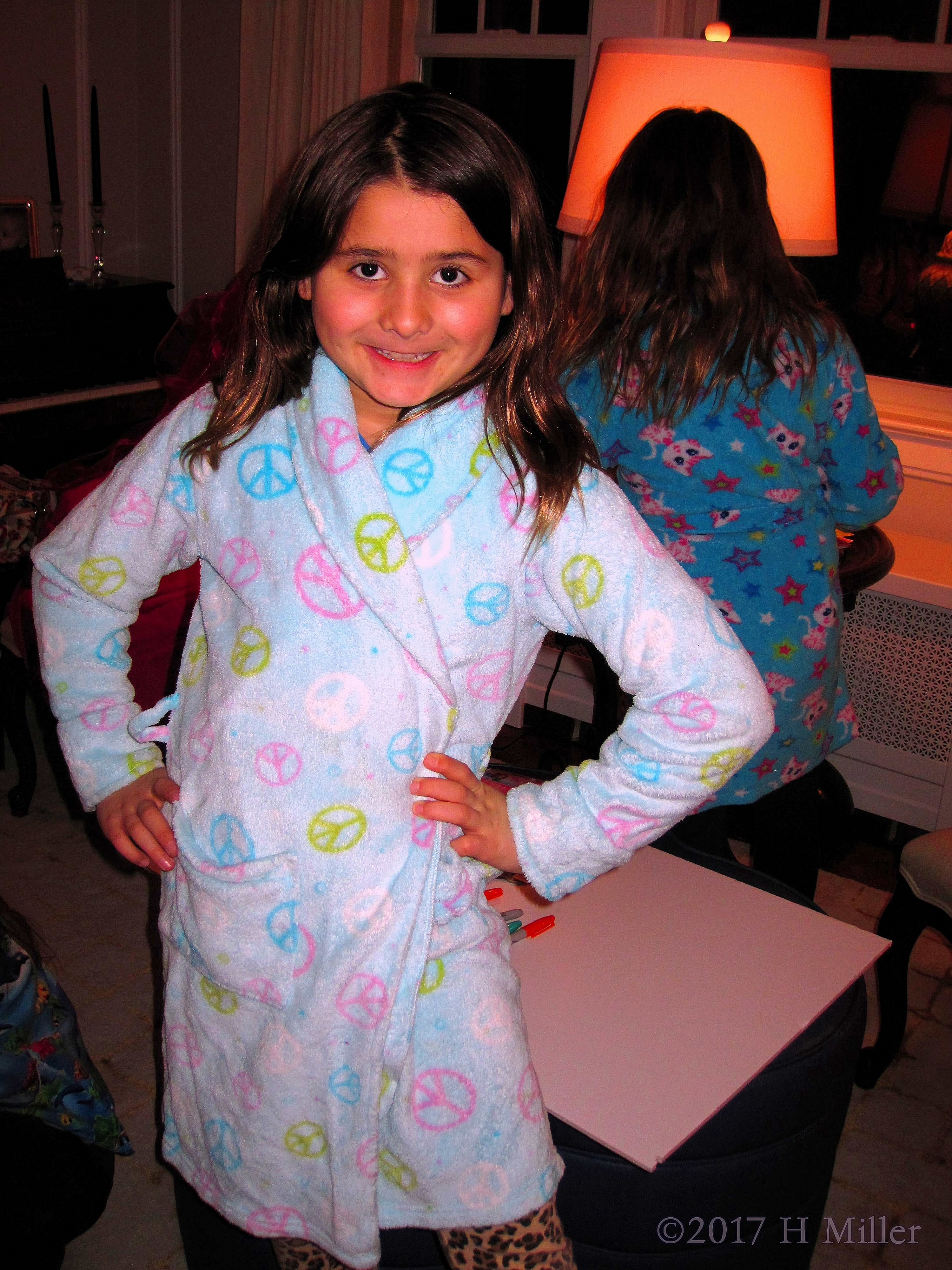 Happy With A Patterned Girls Spa Robe Happy With A Patterned Girls Spa Robe