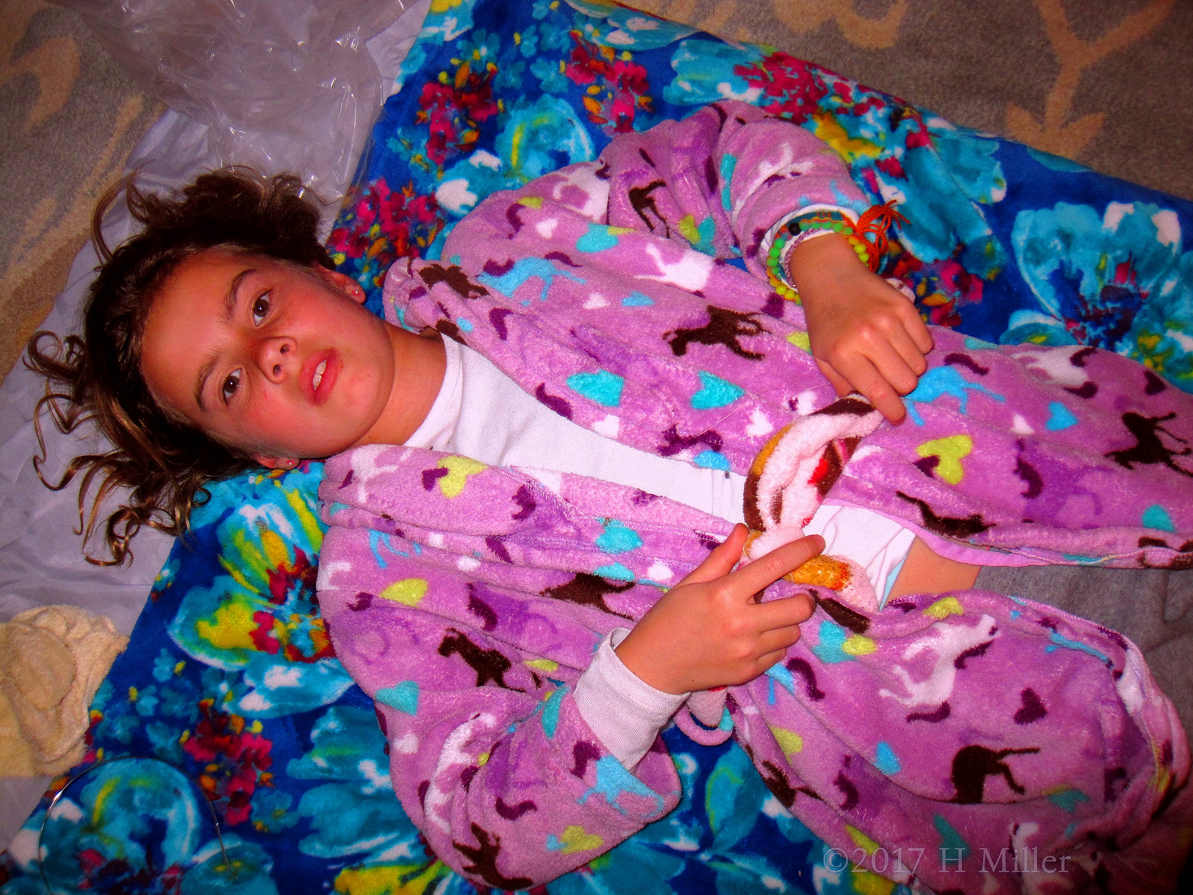 Lying Down For Her Kids Facial Treatment Lying Down For Her Kids Facial Treatment