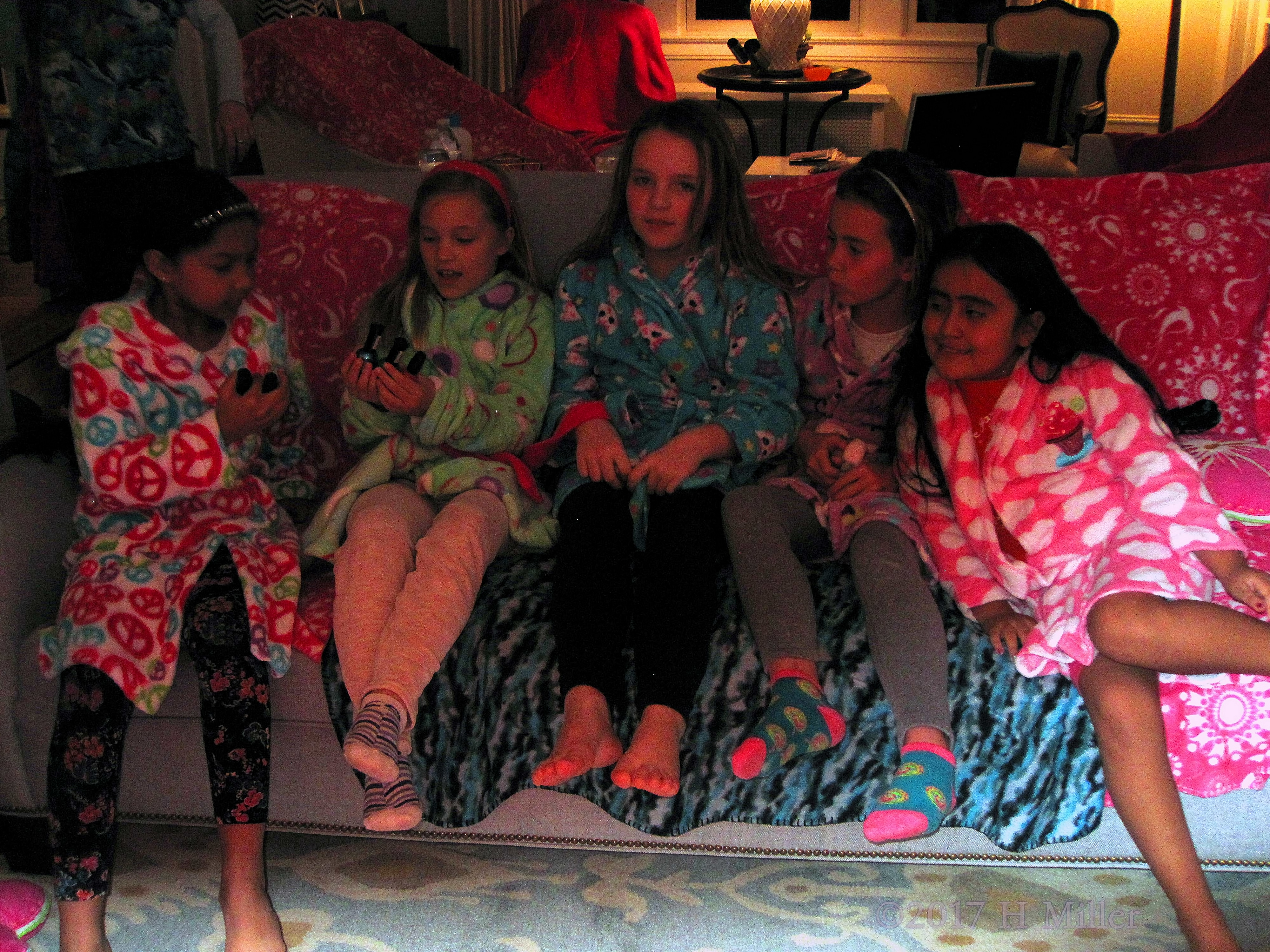 The Girls Are Ready To Begin In Their Spa Robes The Girls Are Ready To Begin In Their Spa Robes