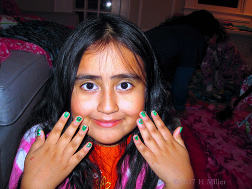 Showing Off Her Beautiful Girls Mini Mani. Showing Off Her Beautiful Girls Mini Mani.