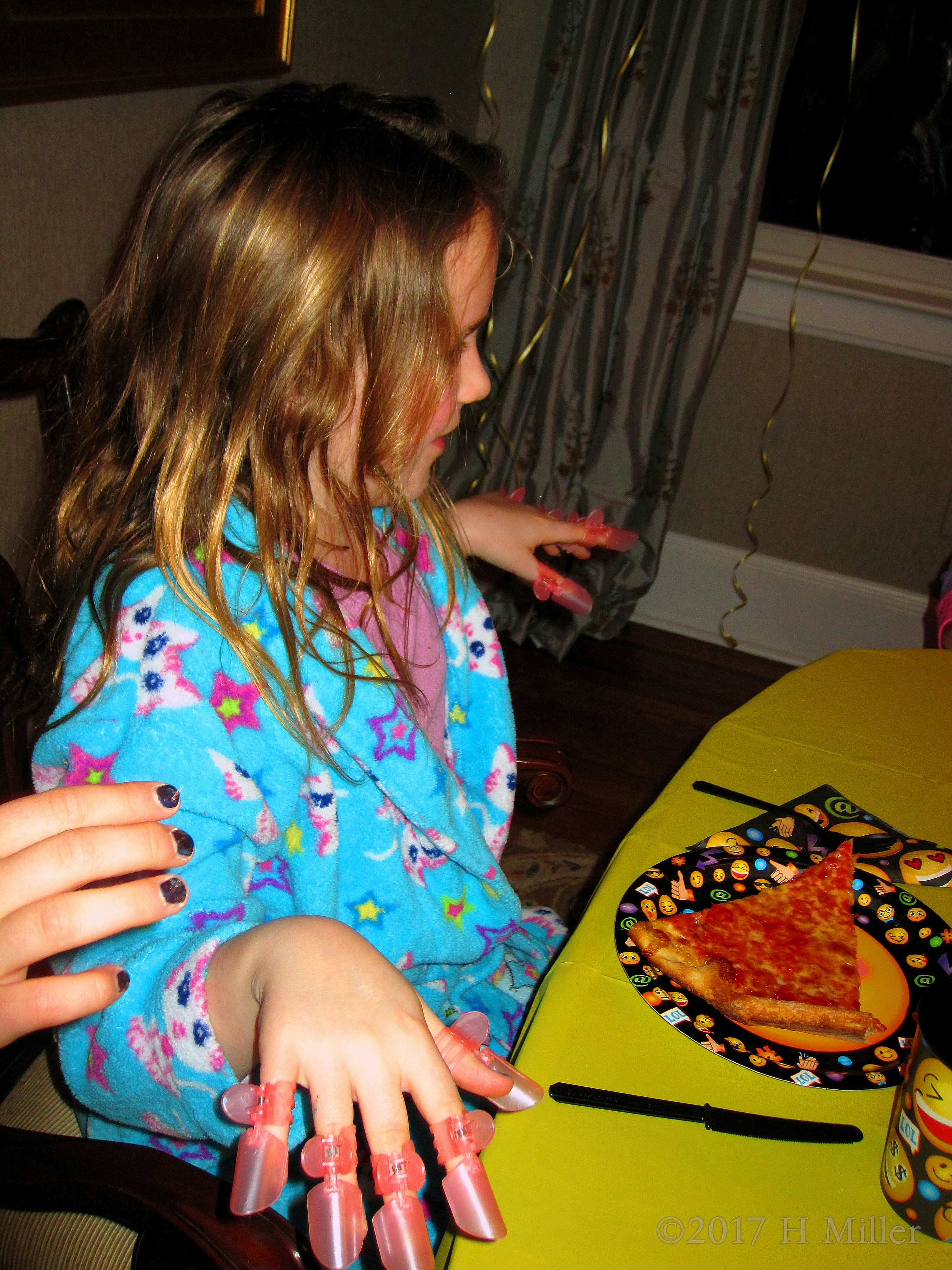 A Little Difficult To Eat With Painted Nails And Nail Protectors... A Little Difficult To Eat With Painted Nails And Nail Protectors...