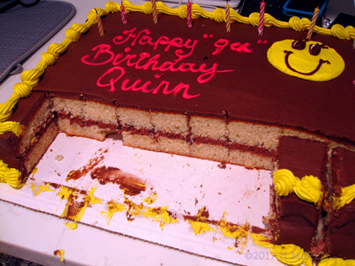 Delicious Sponge Cake With Chocolate Icing For Quinn's Spa Party!
