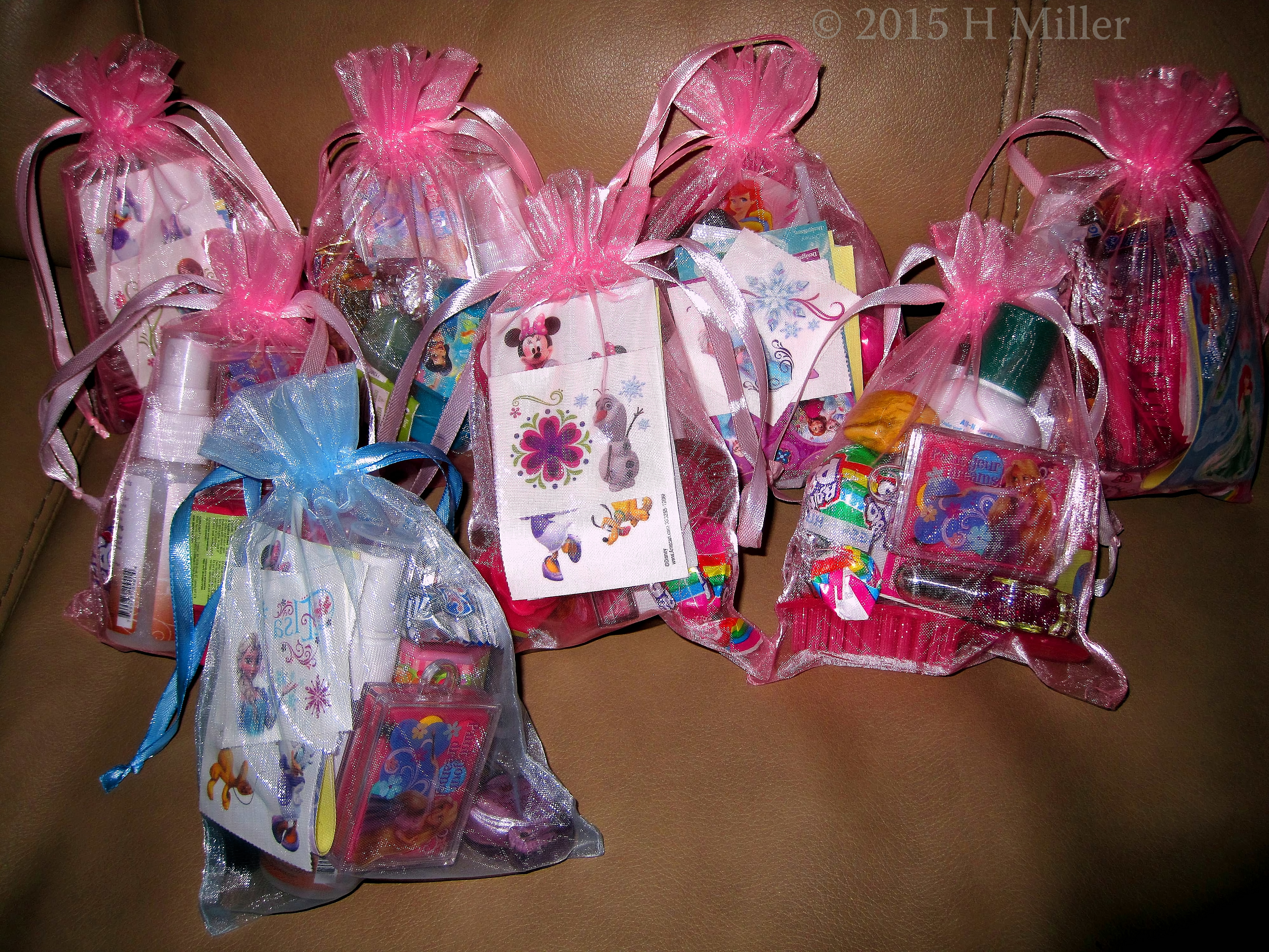 Gift Bags For Raquel's Spa Birthday. 