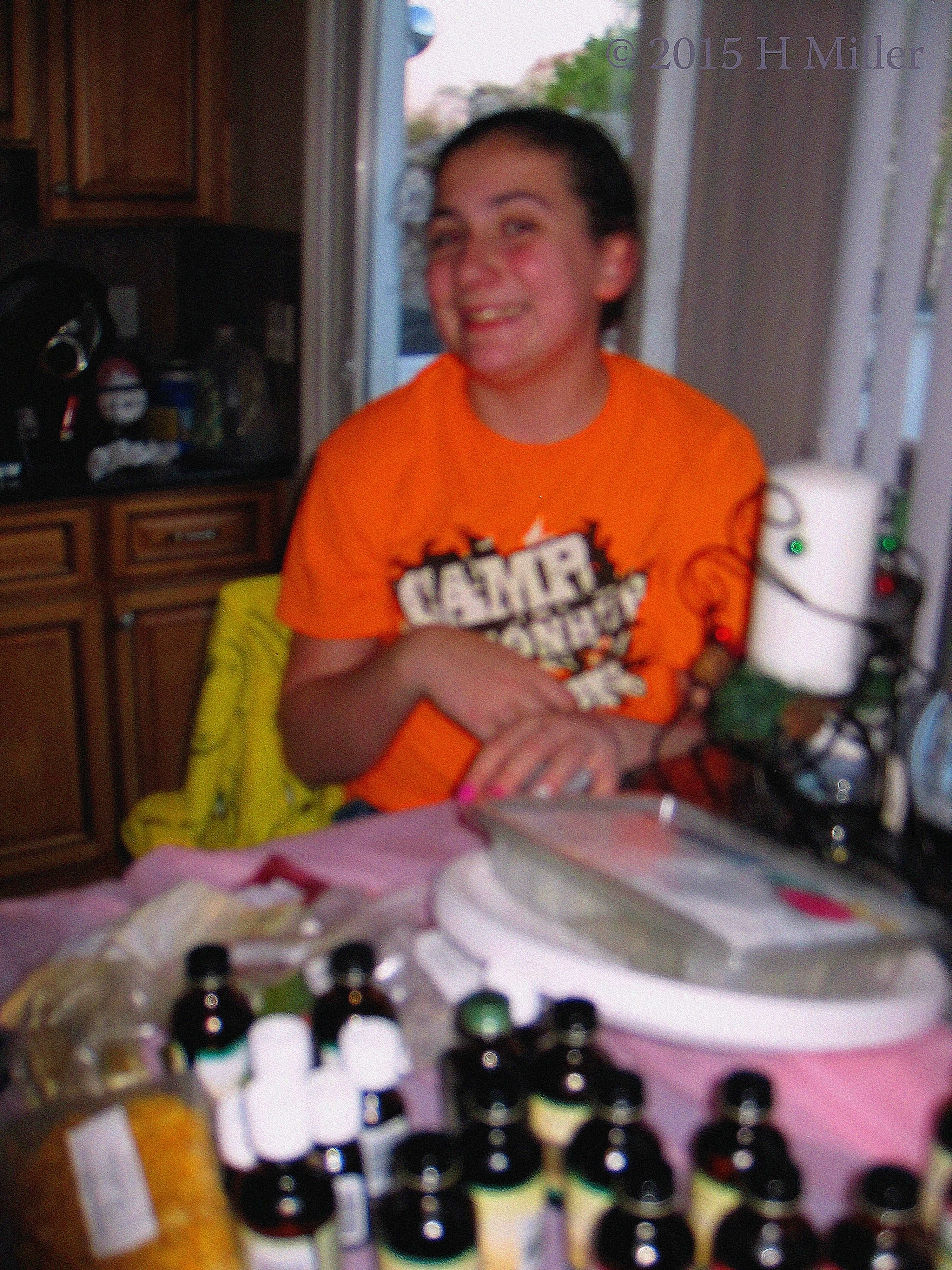 Making The Crafts At Raquel's Home Spa Party. Making The Crafts At Raquel's Home Spa Party.