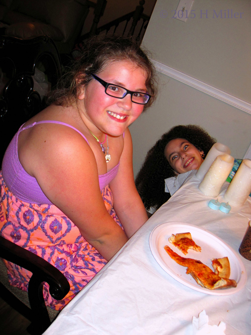 The Birthday Girl, Pizza , And Another Photobomber!