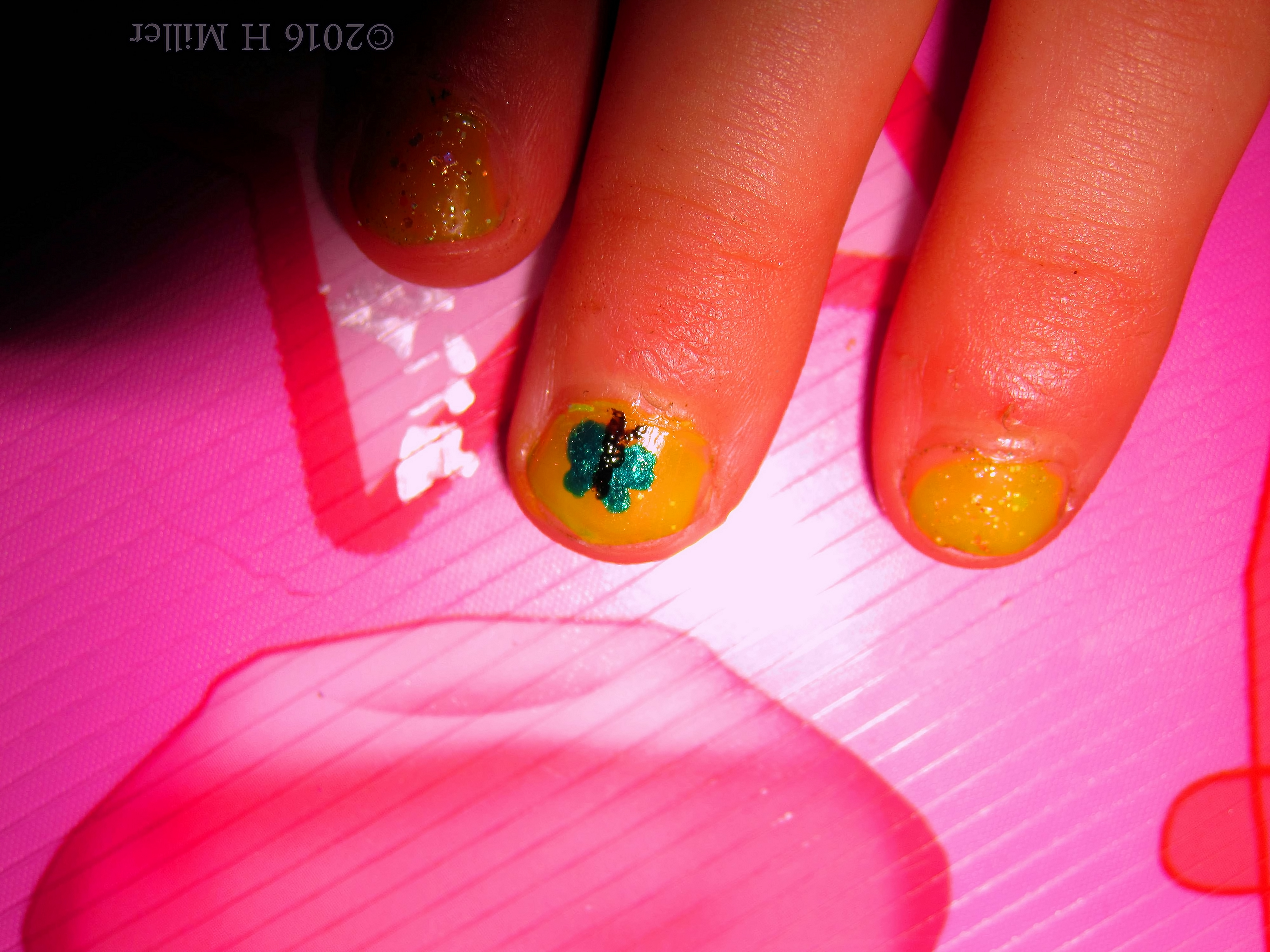 Pretty Butterfly Nail Design For The Kids Spa 