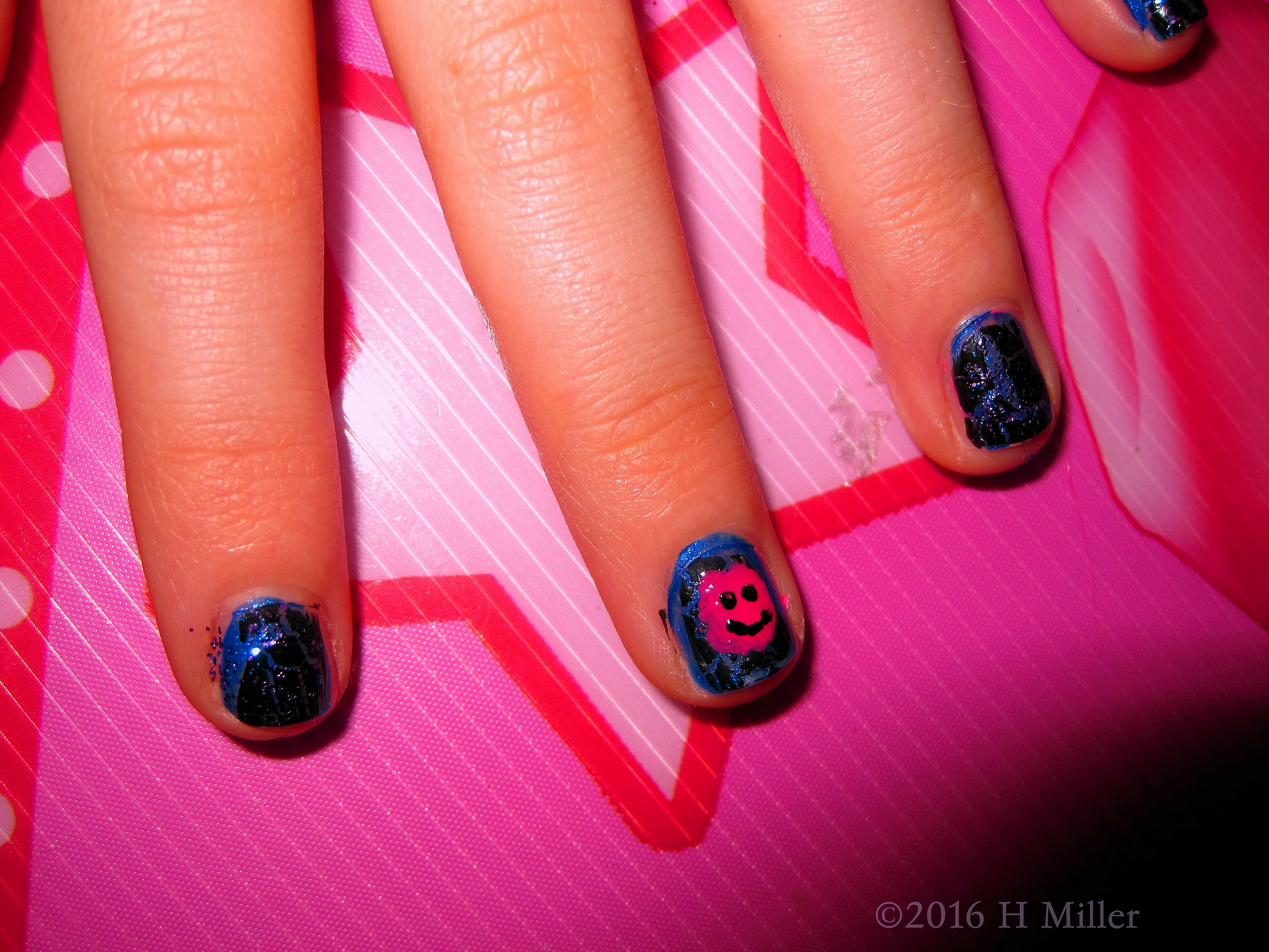 Such Pretty Kids Shatter Manicure With Emoji Nail Art! Such Pretty Kids Shatter Manicure With Emoji Nail Art!