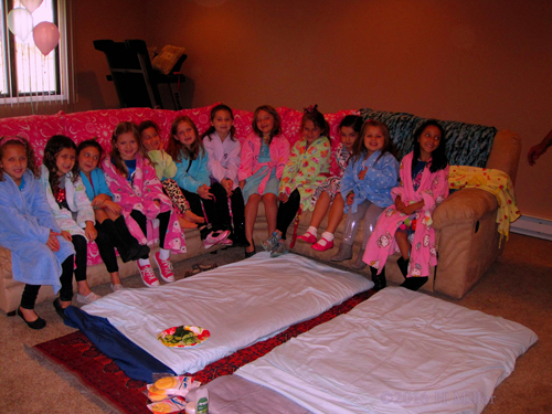 A Group Of Party Guests Who Cannot Wait To Be Pampered A Group Of Party Guests Who Cannot Wait To Be Pampered