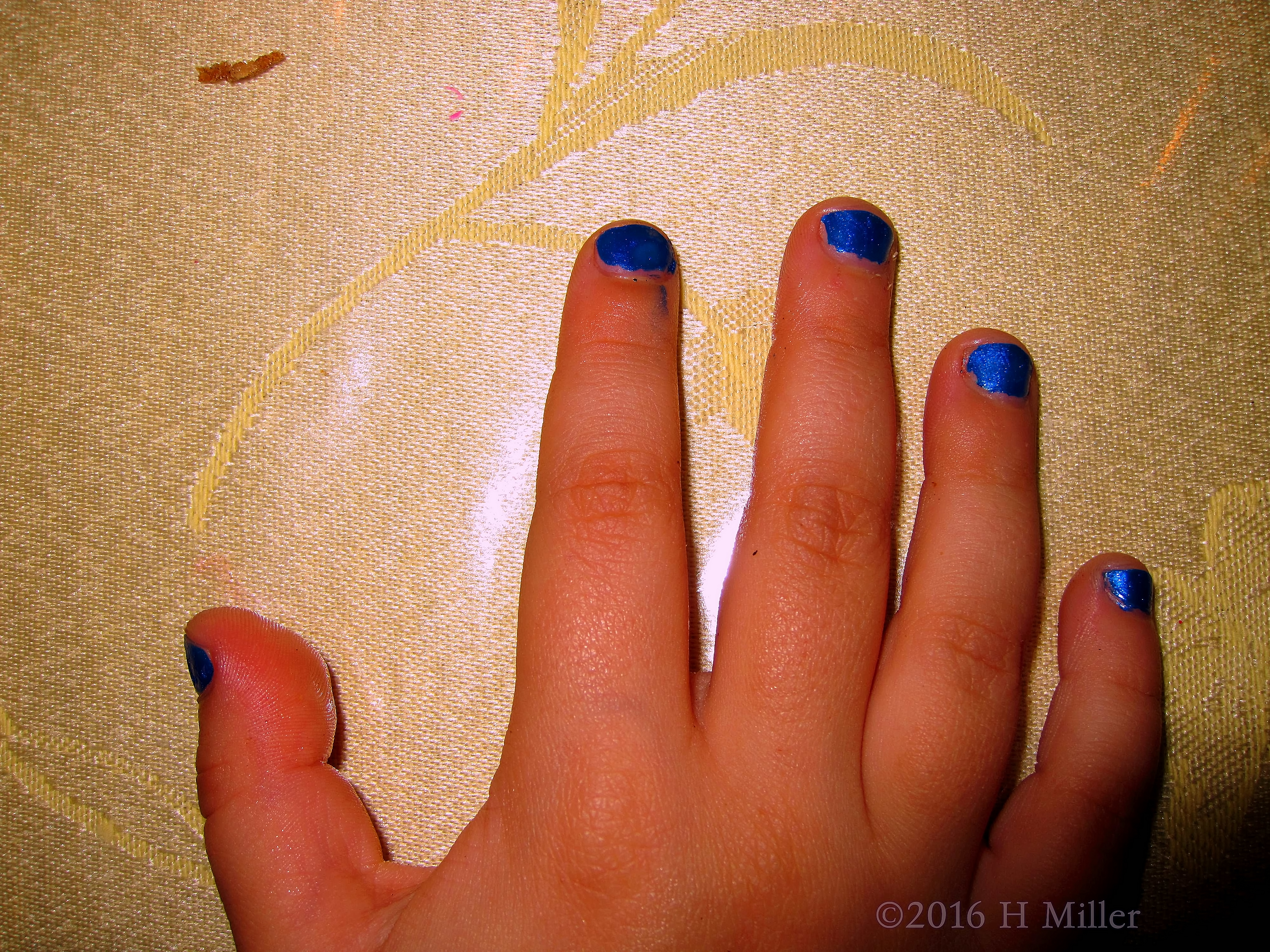 Simple Girls Manicure In Gorgeous Blue Simple Girls Manicure In Gorgeous Blue
