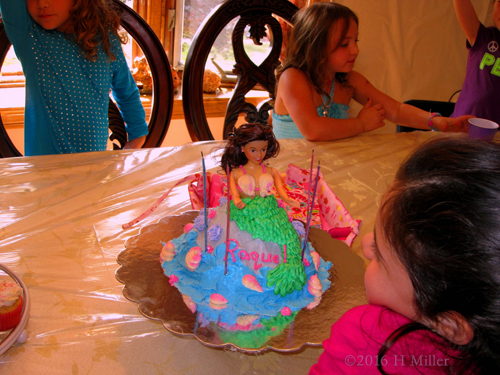 Pretty Barbie Cake With Mermaid Outfit And Sea Shells