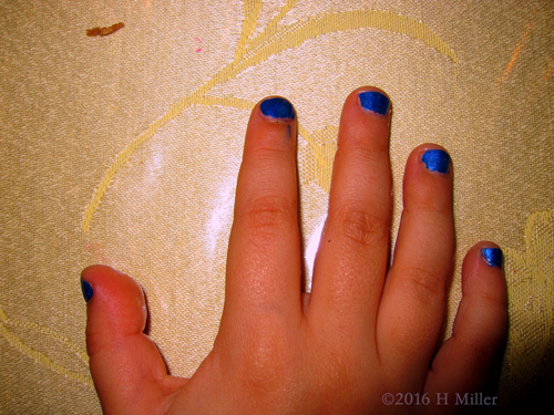 Simple Girls Manicure In Gorgeous Blue