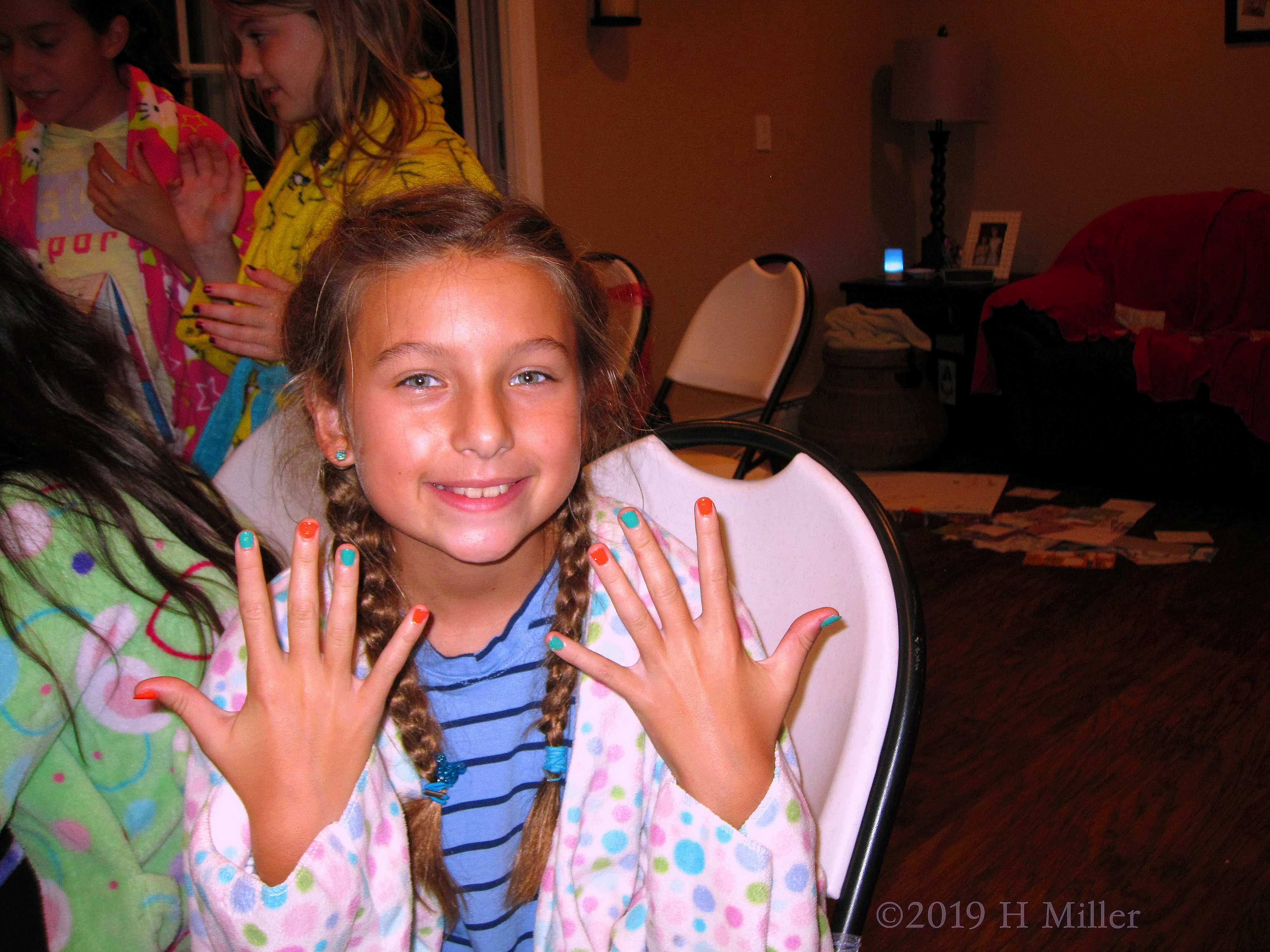 Beaming With Her Kids Manicure! 