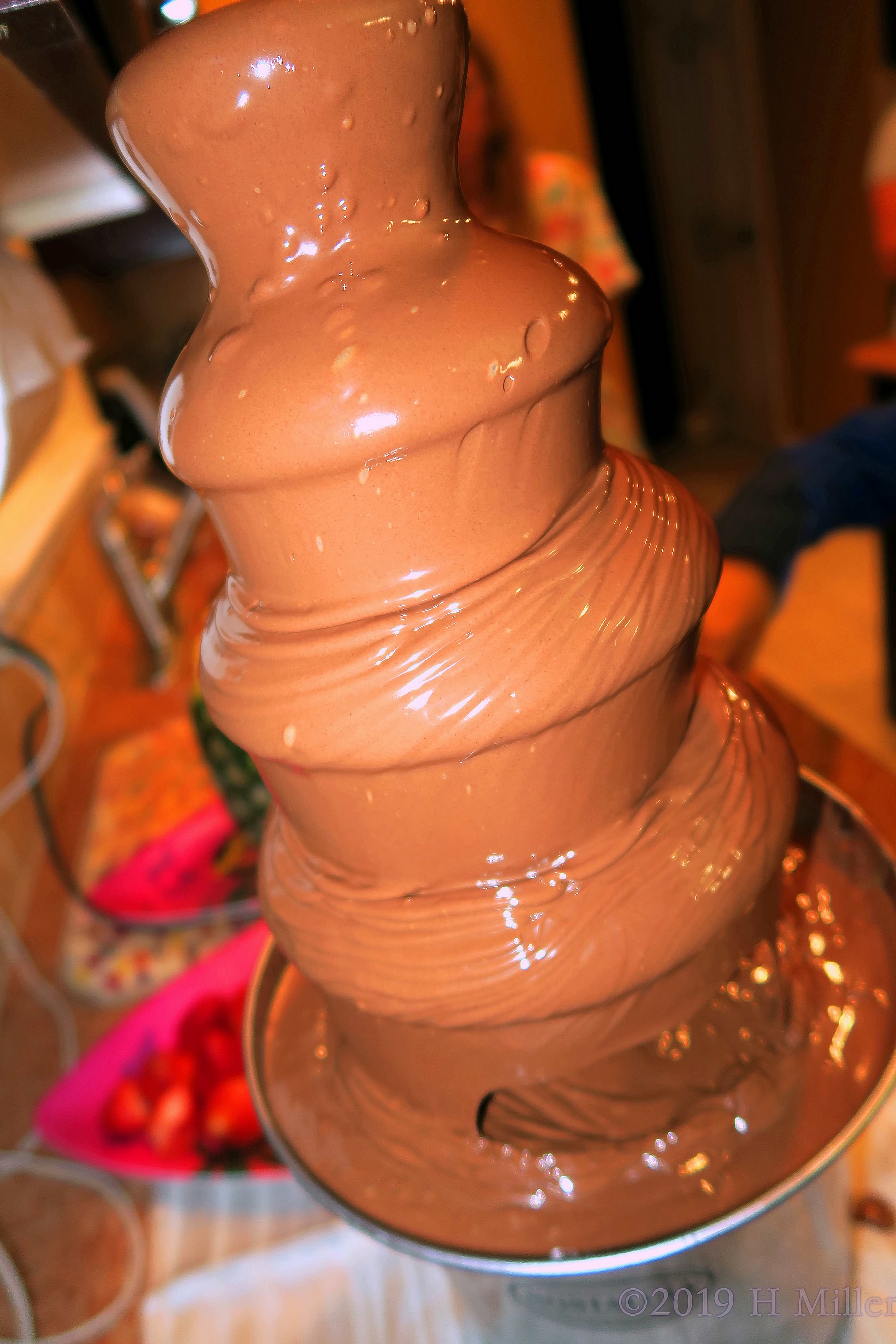 Close Up Of Chocolate Fountain! 