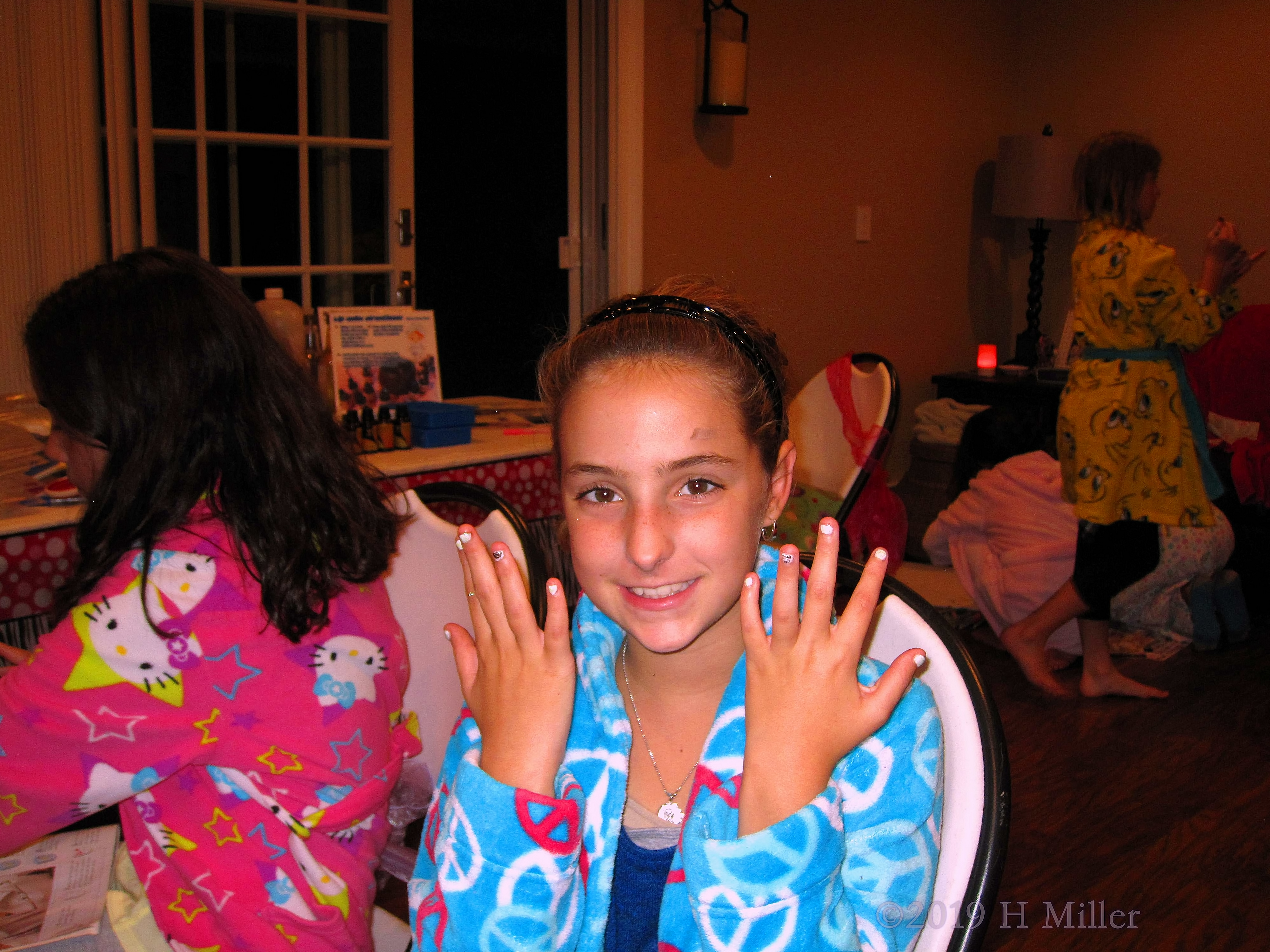 Party Guest Happy With Her Mini Mani Party Guest Happy With Her Mini Mani