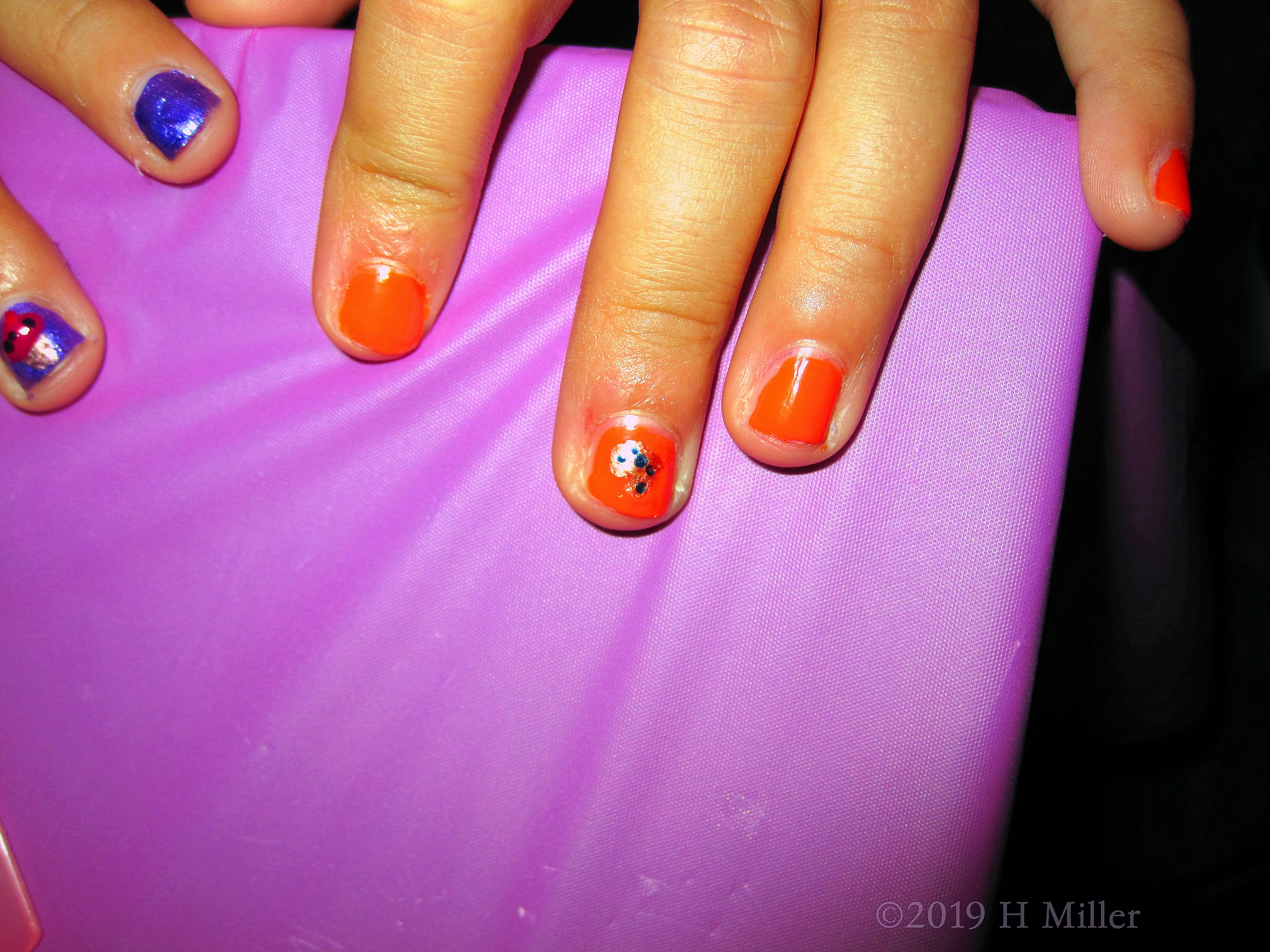 Red Base Coat With Accent Nail Kids Mani Red Base Coat With Accent Nail Kids Mani