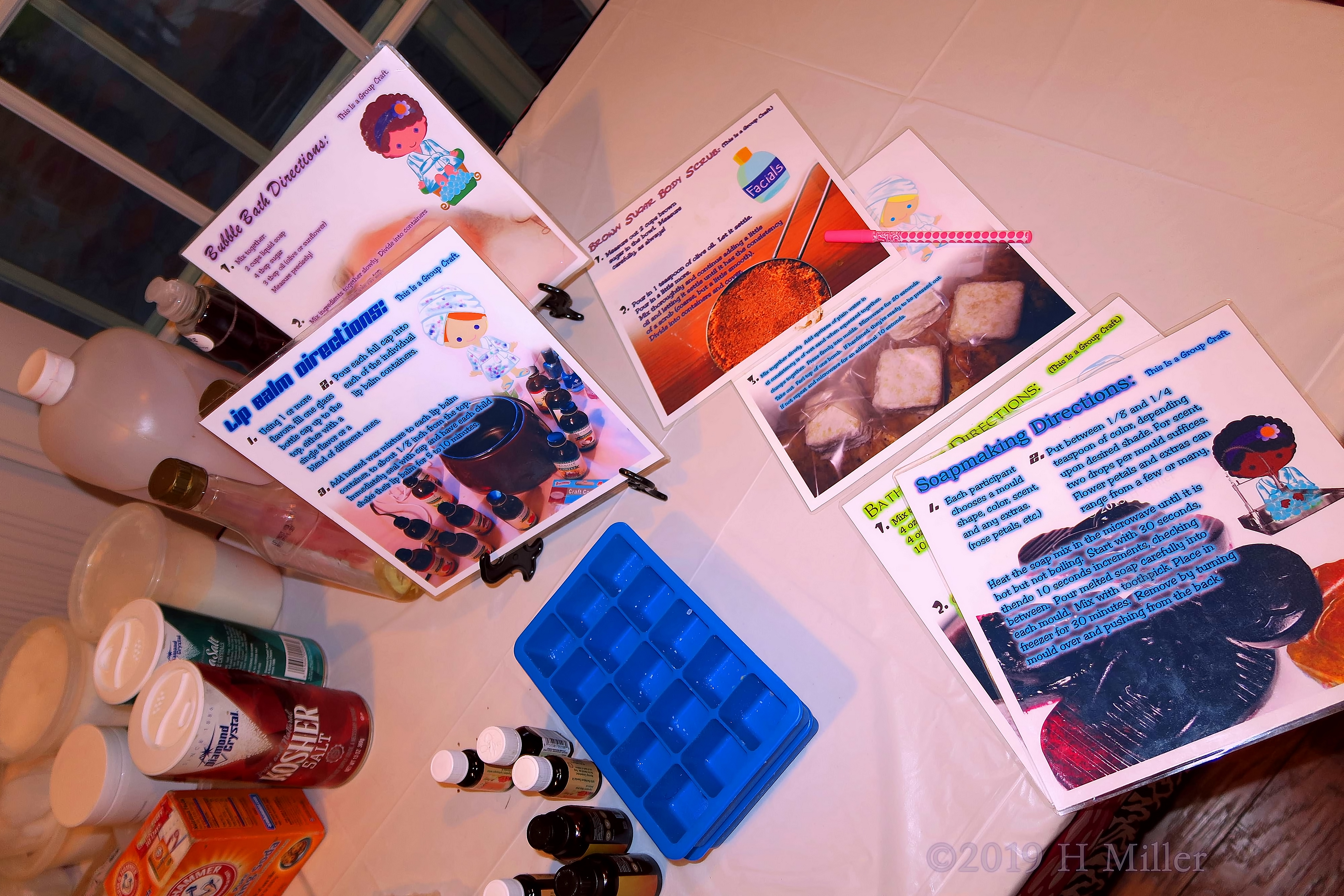 Craft Area Complete With Craft Instructions For Bath Bombs And Sugar Scrubs Craft Area Complete With Craft Instructions For Bath Bombs And Sugar Scrubs