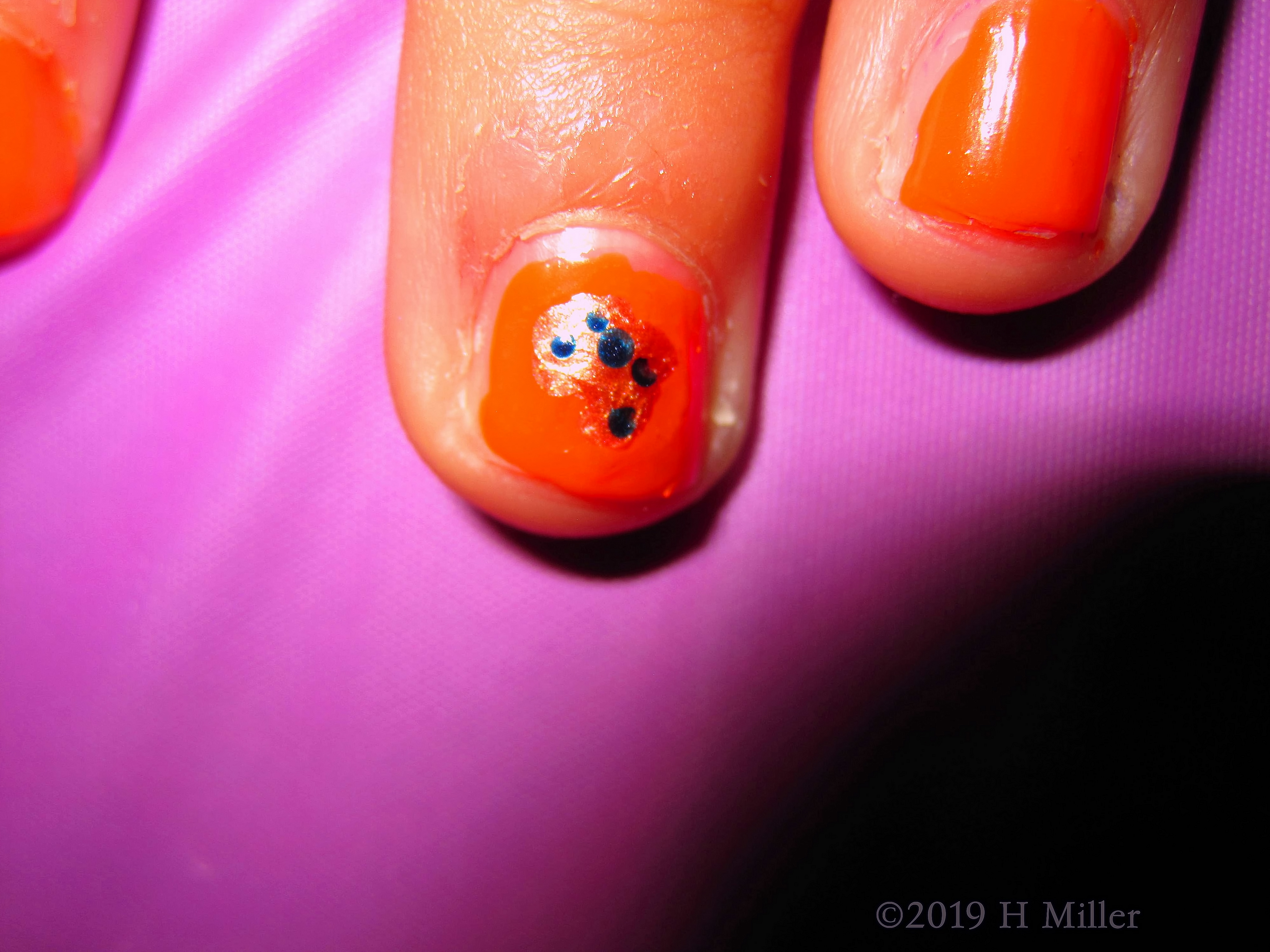 Mini Mani Nail Design Closeup Mini Mani Nail Design Closeup