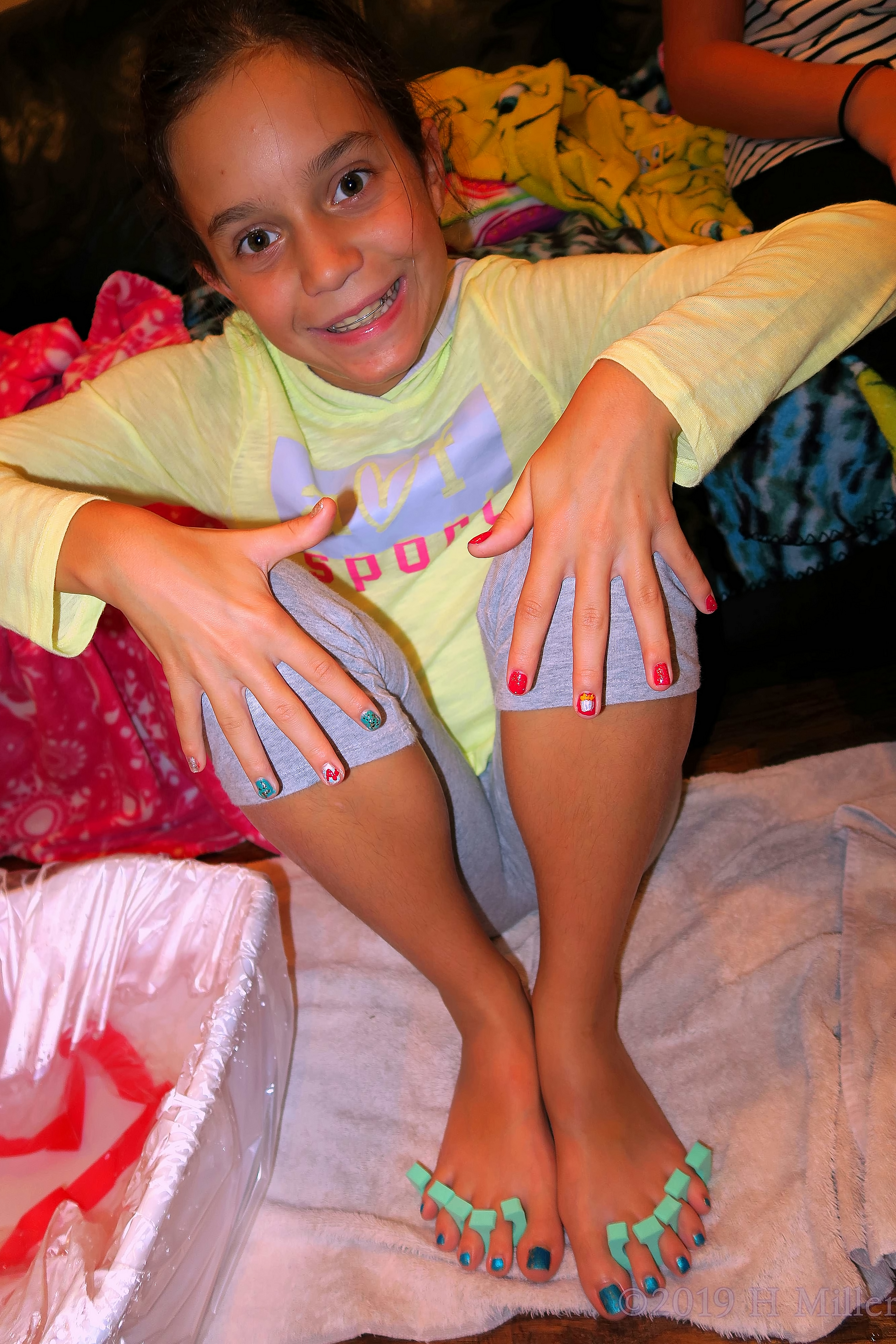 She Obviously Loves Her Mini Mani And Mini Pedi!! She Obviously Loves Her Mini Mani And Mini Pedi!!