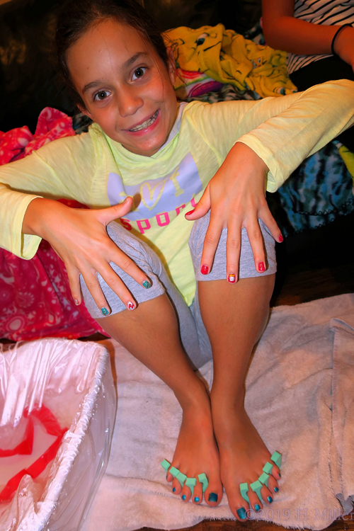 She Obviously Loves Her Mini Mani And Mini Pedi!! She Obviously Loves Her Mini Mani And Mini Pedi!!
