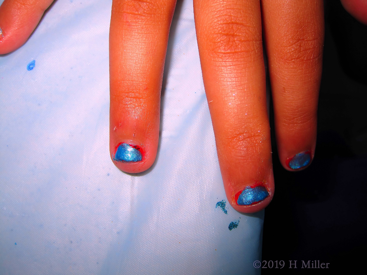 Red And Blue Nail Shatter Kids Mini Mani 
