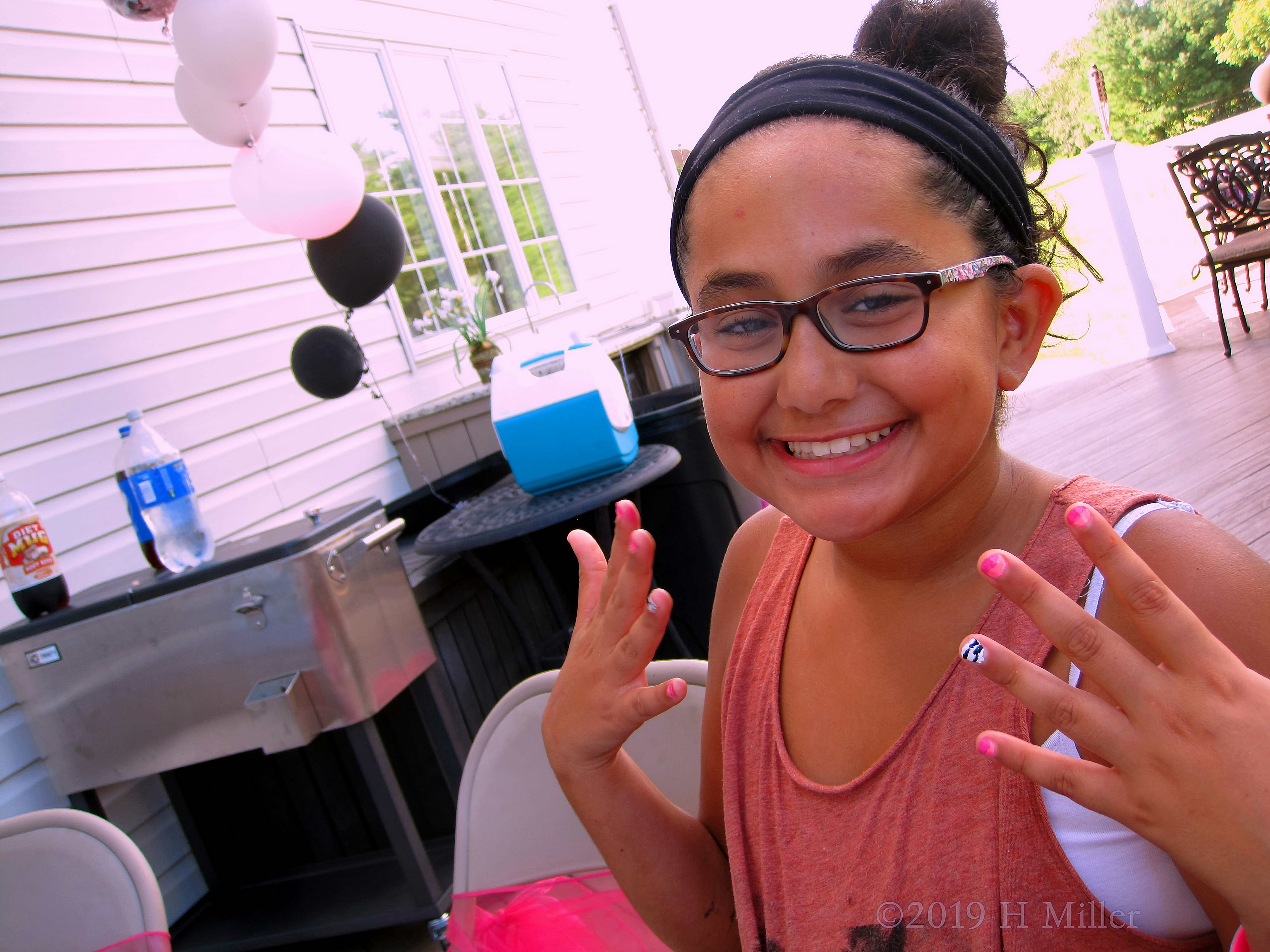 Party Guest Loving Her Nail Art Design 