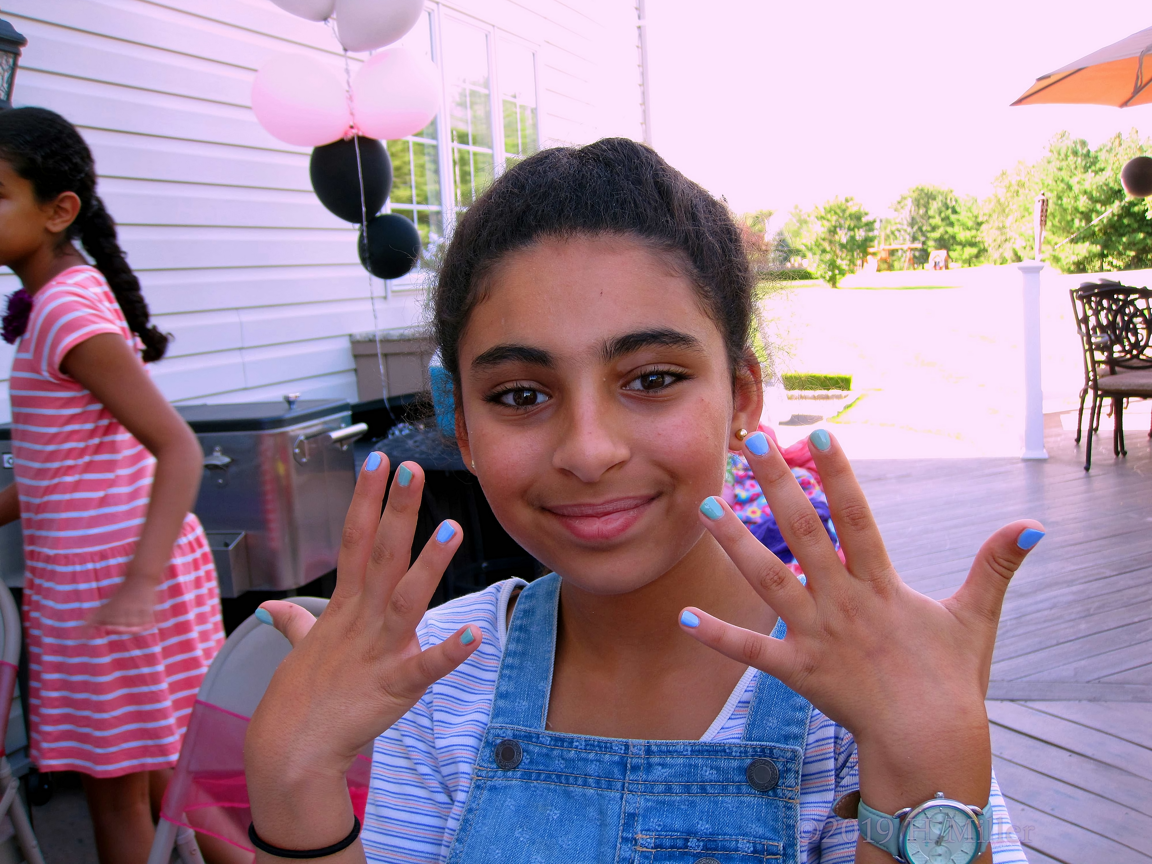 Showing Off Her Nail Art Design 