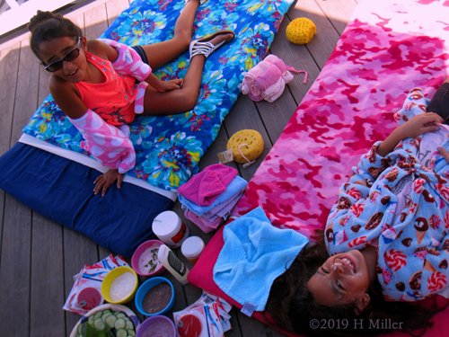 Birthday Girl And Her Bestie Chilling On The Deck 