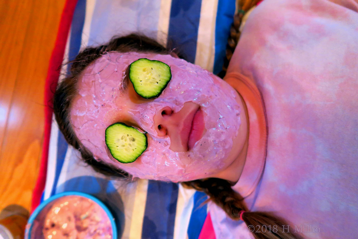 Another Pic Of Her Enjoying The Soothing Masque During Her Girls Facial! 