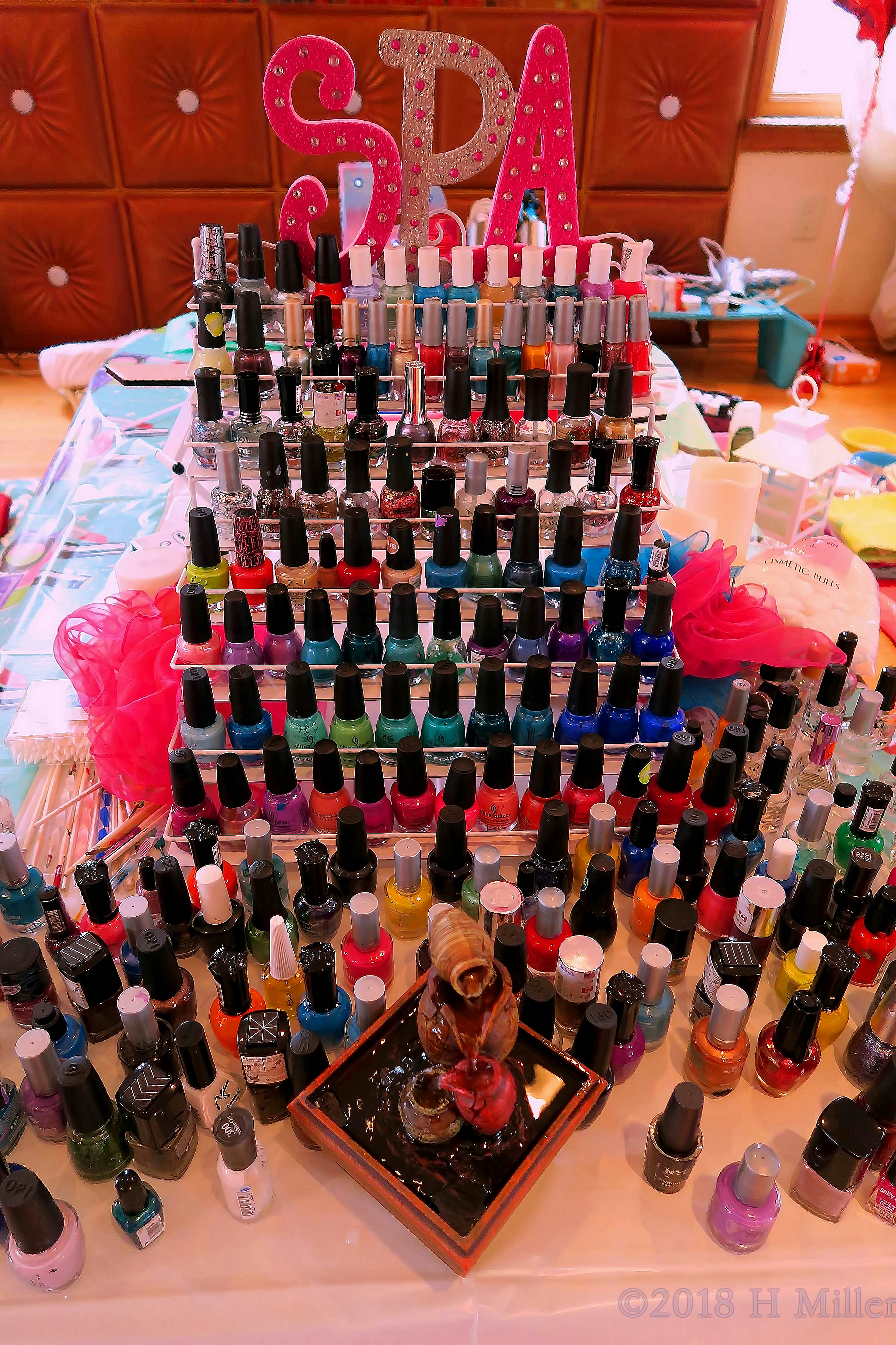 A Huge Collection Of Nail Polish For The Spa Girls To Choose From! A Huge Collection Of Nail Polish For The Spa Girls To Choose From!