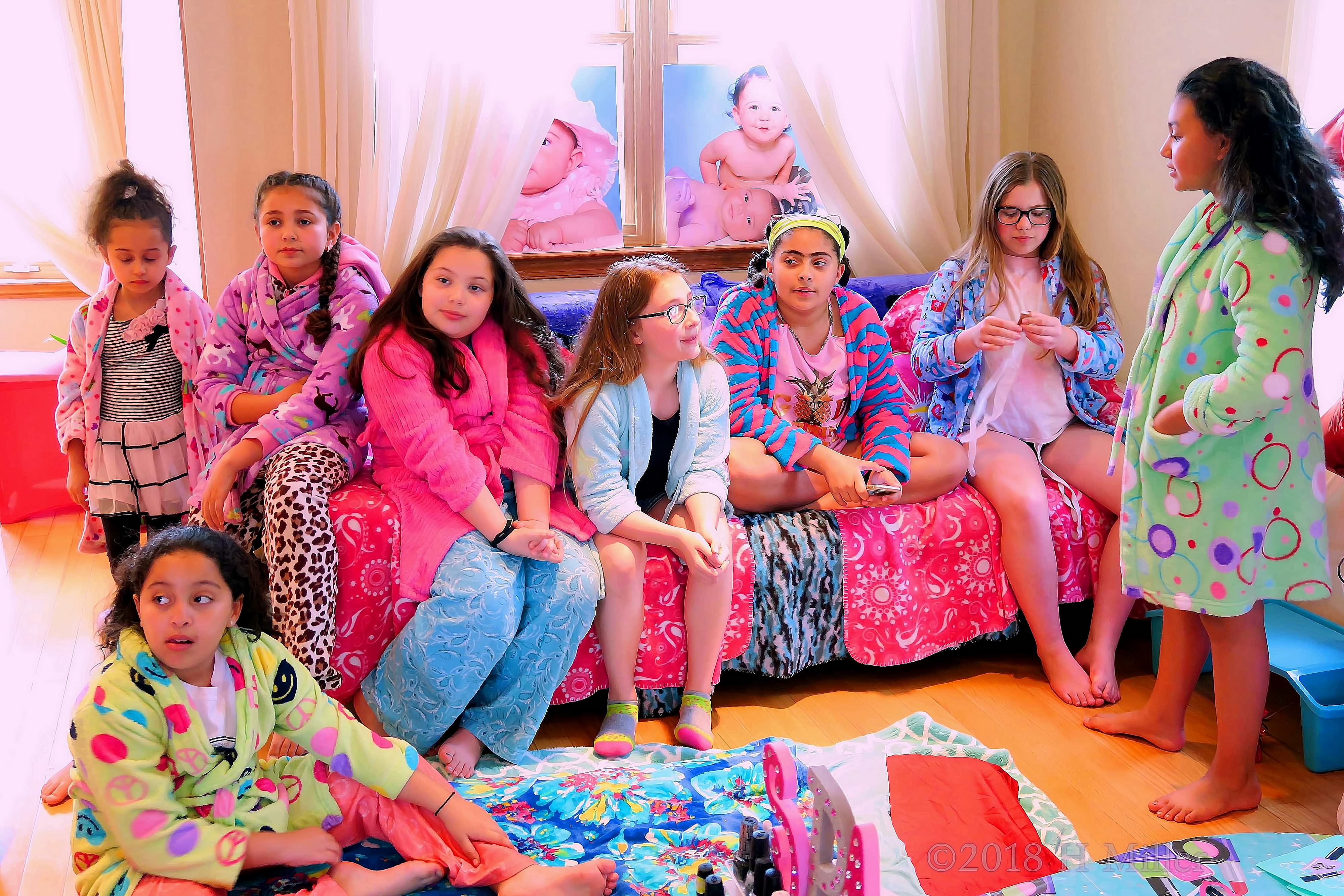 Relaxing On The Girls Spa Couch And Waiting For The Spa Birthday Activities To Begin! Relaxing On The Girls Spa Couch And Waiting For The Spa Birthday Activities To Begin!