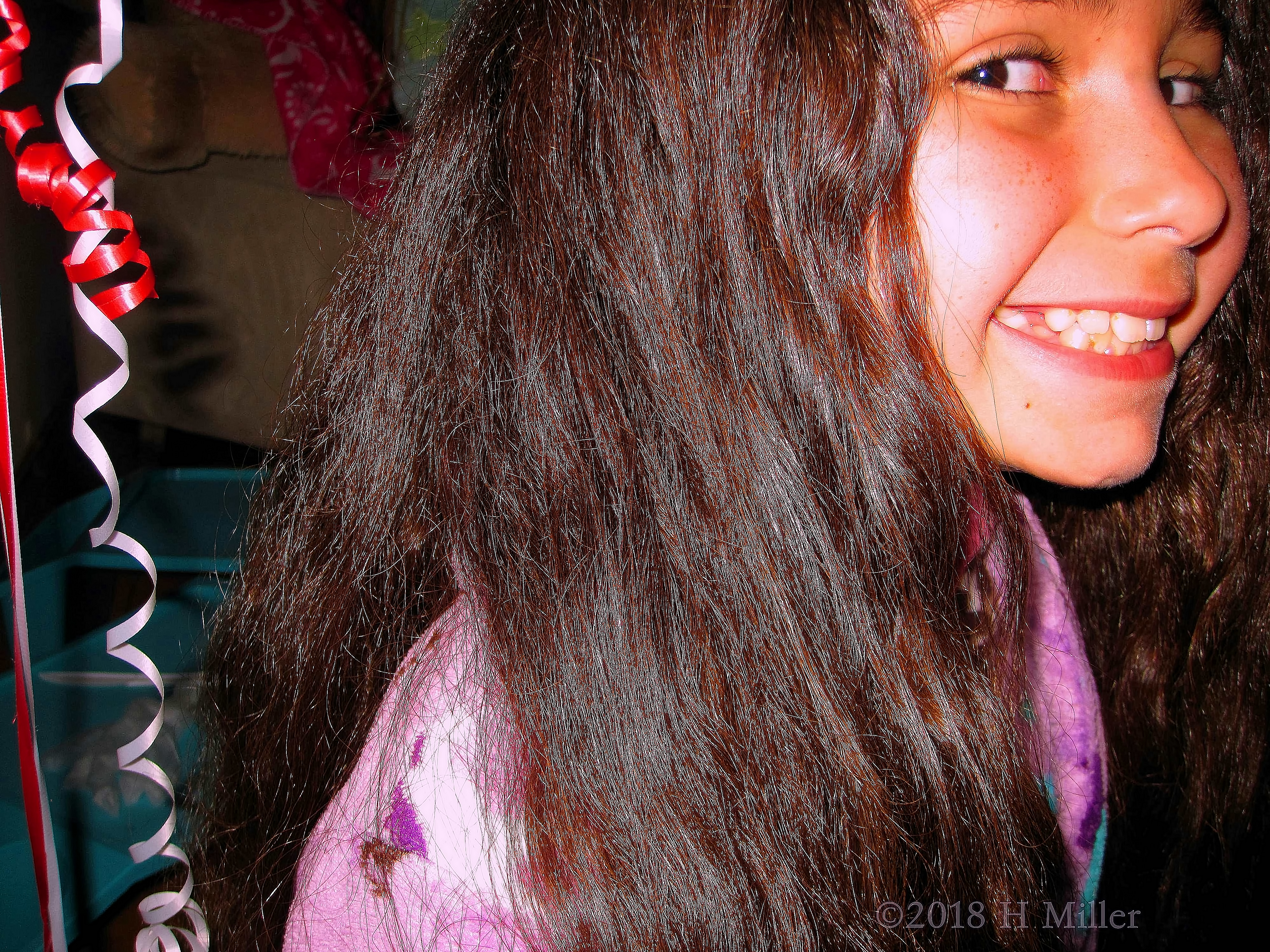 Side View Of The Birthday Girl's Kids Hairstyle. 4 Side View Of The Birthday Girl's Kids Hairstyle. 4