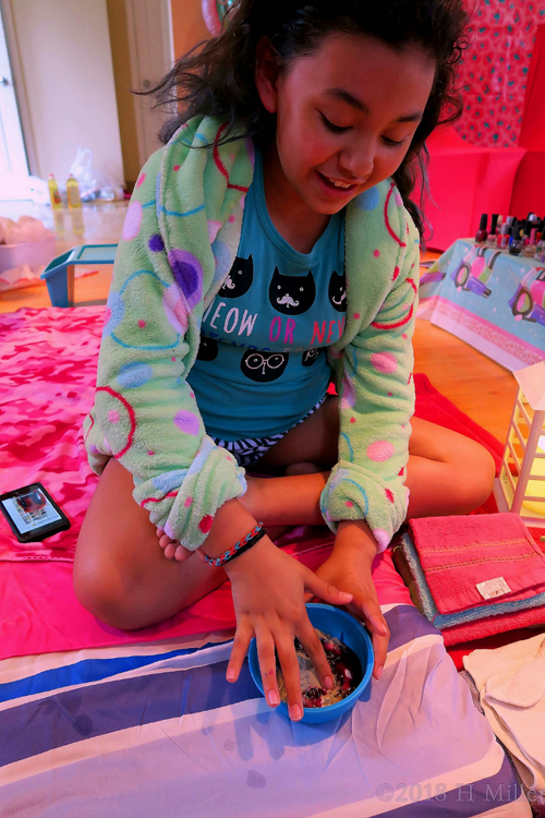 Stirring The Mixture Of Kids Facial Masque. Stirring The Mixture Of Kids Facial Masque.