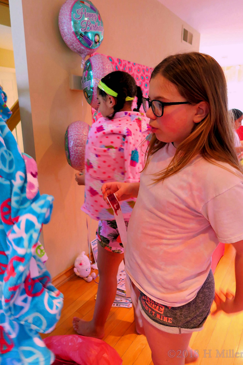 The Girls Getting Ready By Putting The Colorful Spa Robes On!