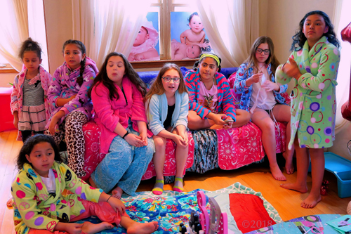 The Girls Hanging Out In The Spa Party Area! The Girls Hanging Out In The Spa Party Area!