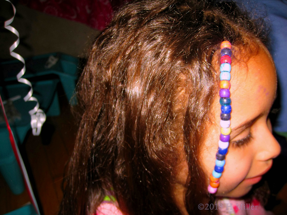 Cool Colorful Beads Hairstyle For Girls. 