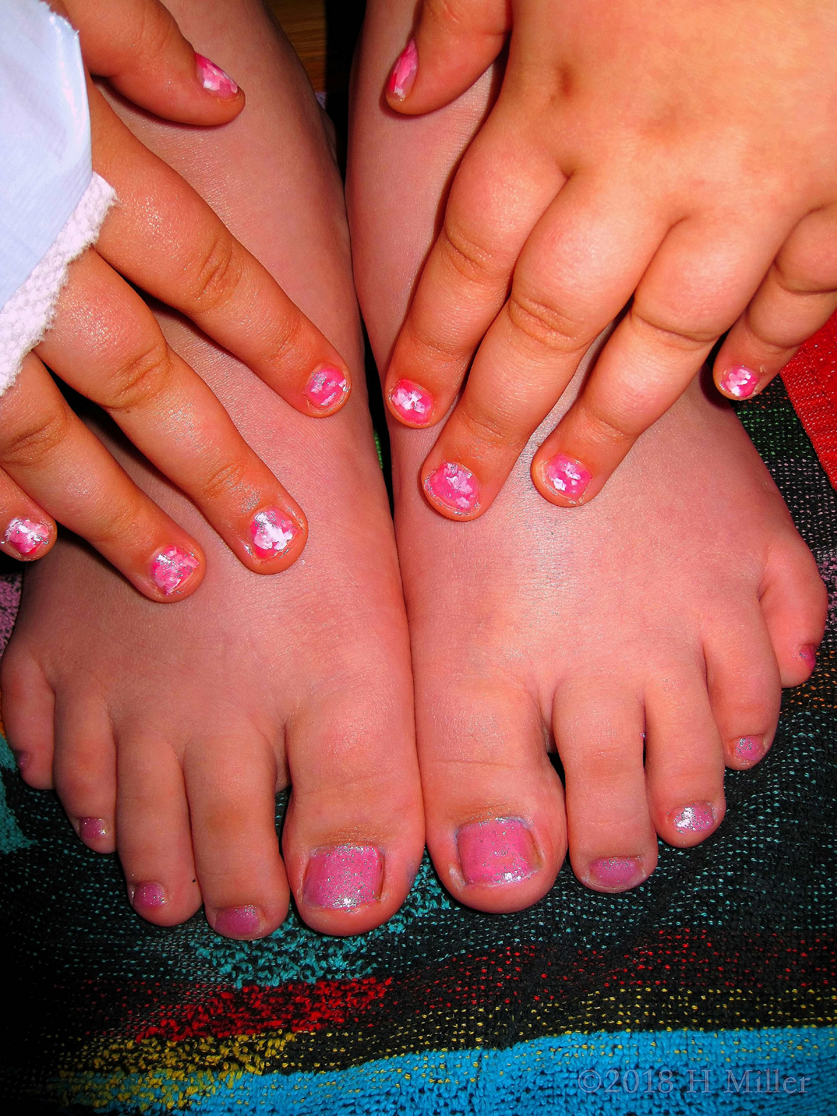 Pretty Pink Kids Manicure And Pedicure! 