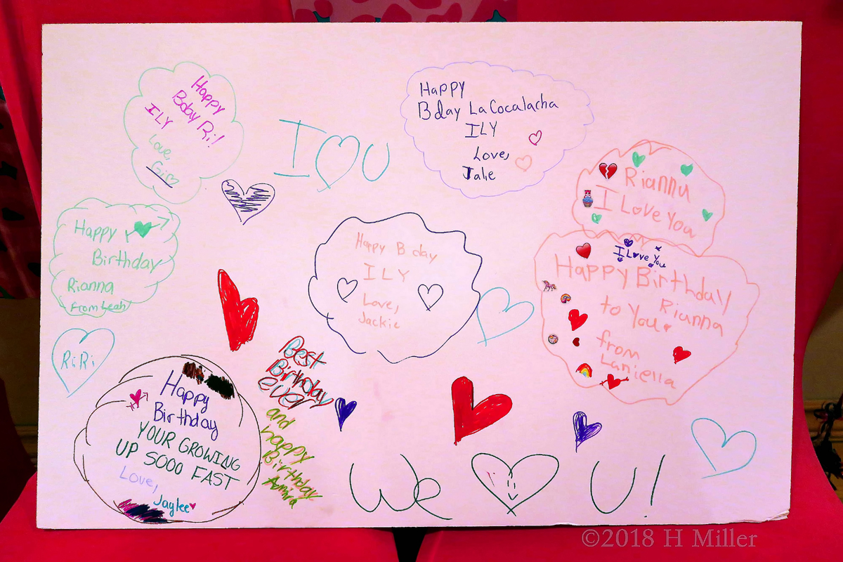 Spa Birthday Card Filled With Cute Messages For Rianna By Her Friends! 