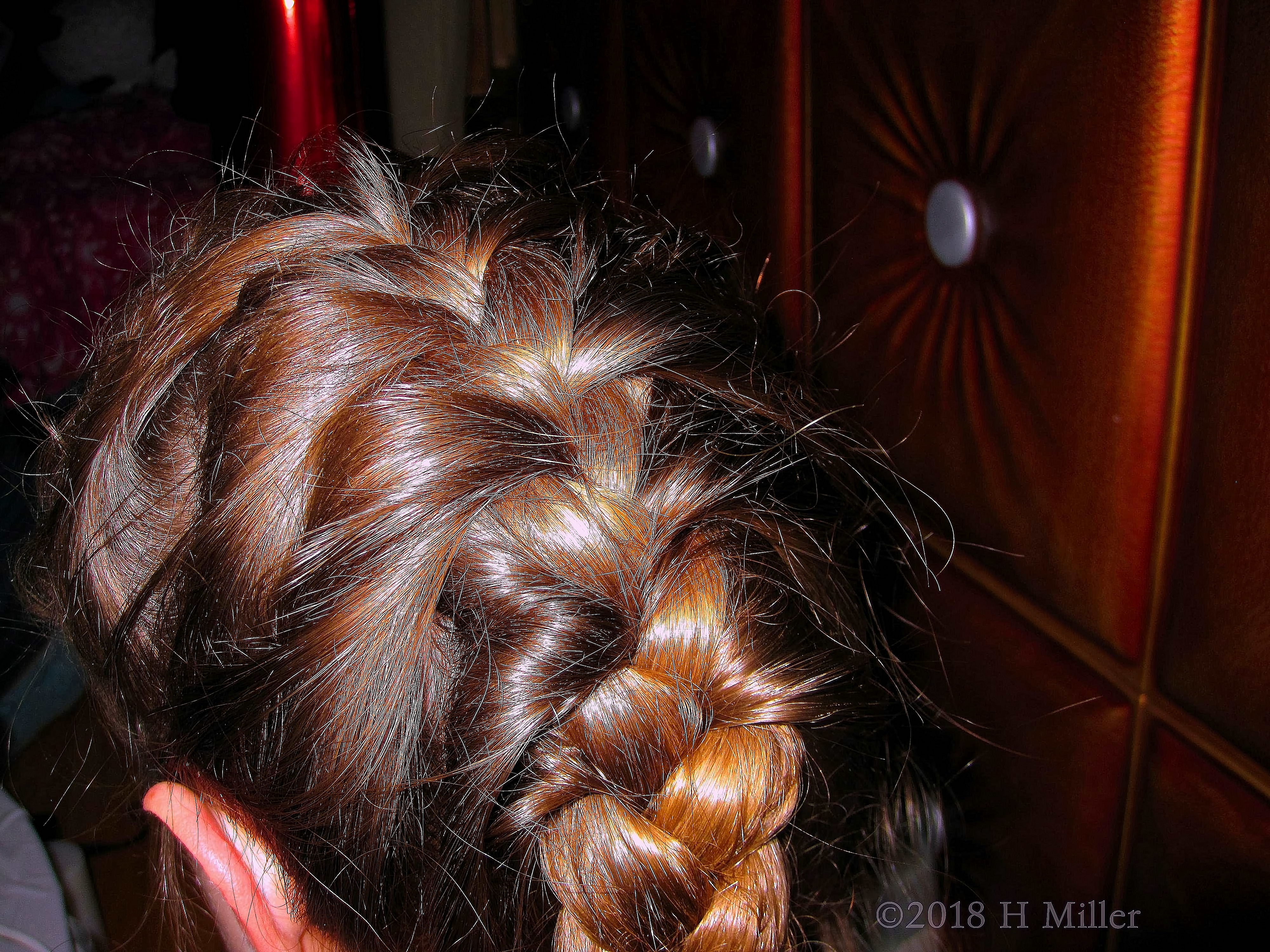 Close Shot Of Beautiful French Braid Kids Hairstyle! 